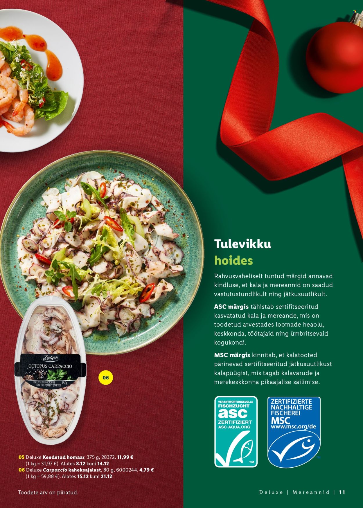 Lidl kliendileht - Jõulutoidu kataloog Deluxe