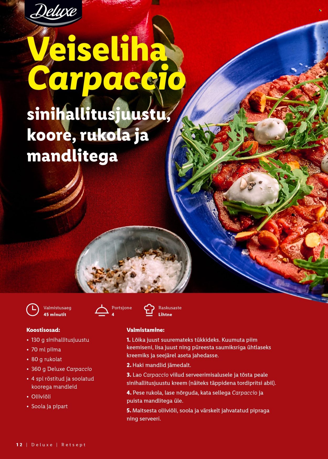 Lidl kliendileht - Jõulutoidu kataloog Deluxe