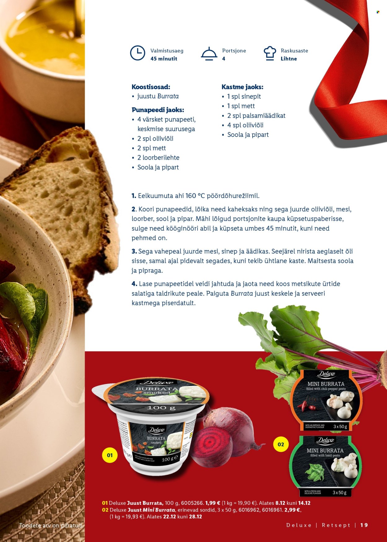 Lidl kliendileht - Jõulutoidu kataloog Deluxe