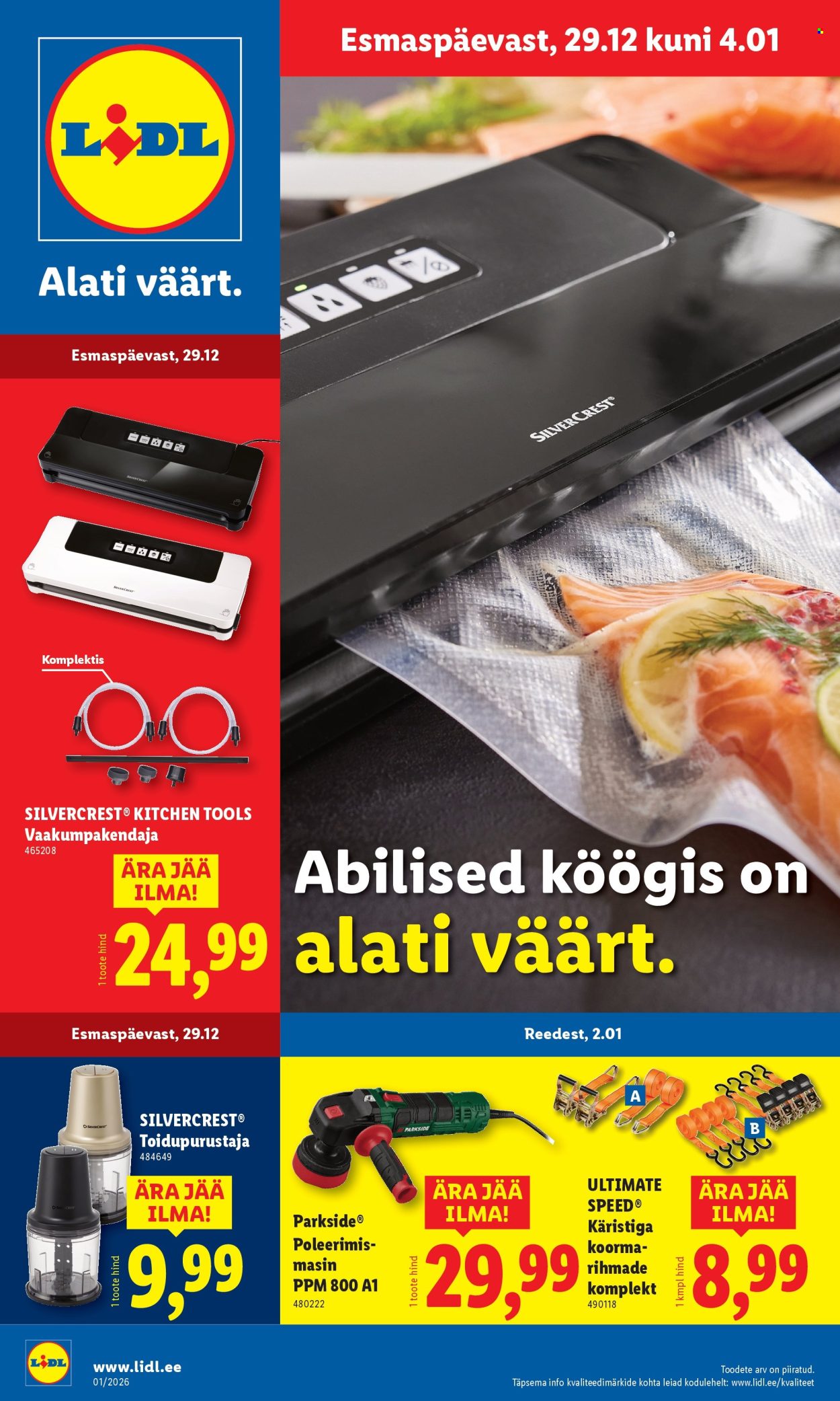 Lidl kliendileht - Tööstuskaupade pakkumised (29.12.2025 - 4.01.2026)