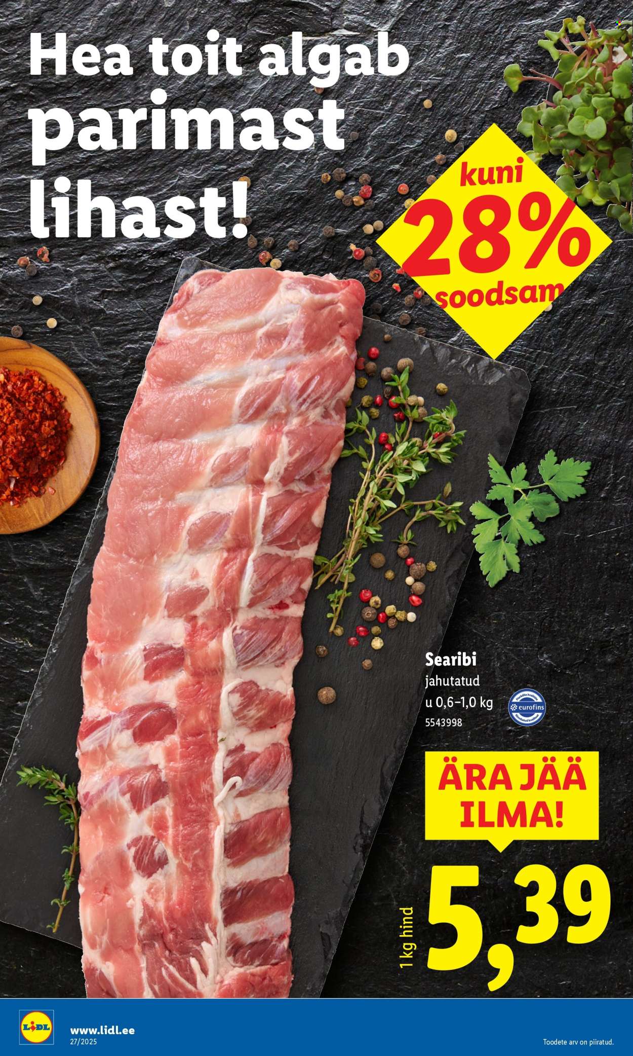 Lidl kliendileht - Nädalalõpu pakkumised (3.07 - 6.07.2025)