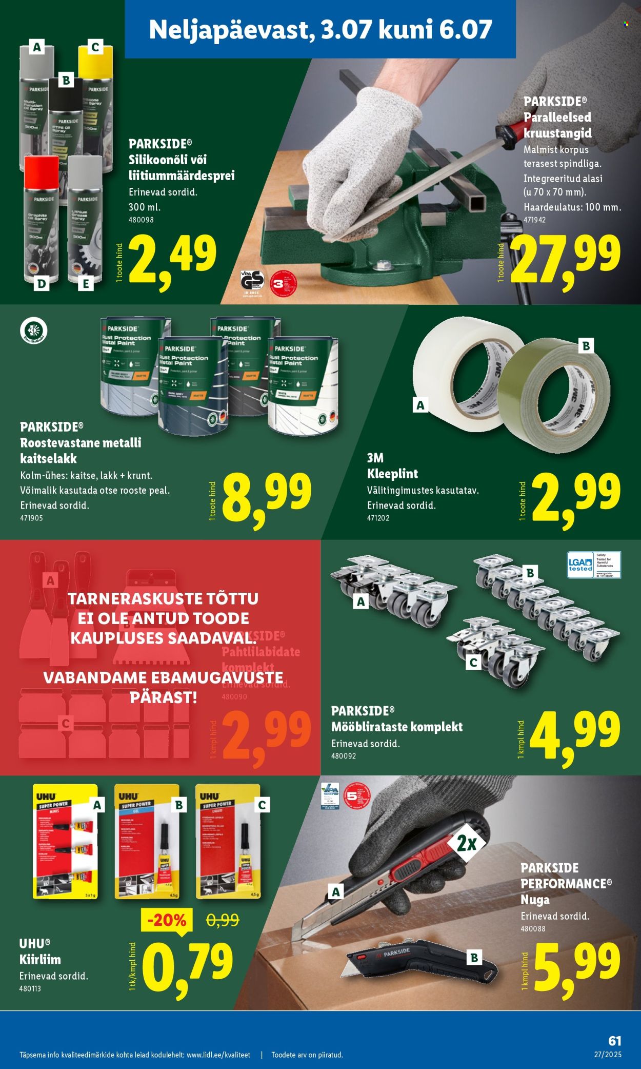 Lidl kliendileht - Nädalalõpu pakkumised (3.07 - 6.07.2025)