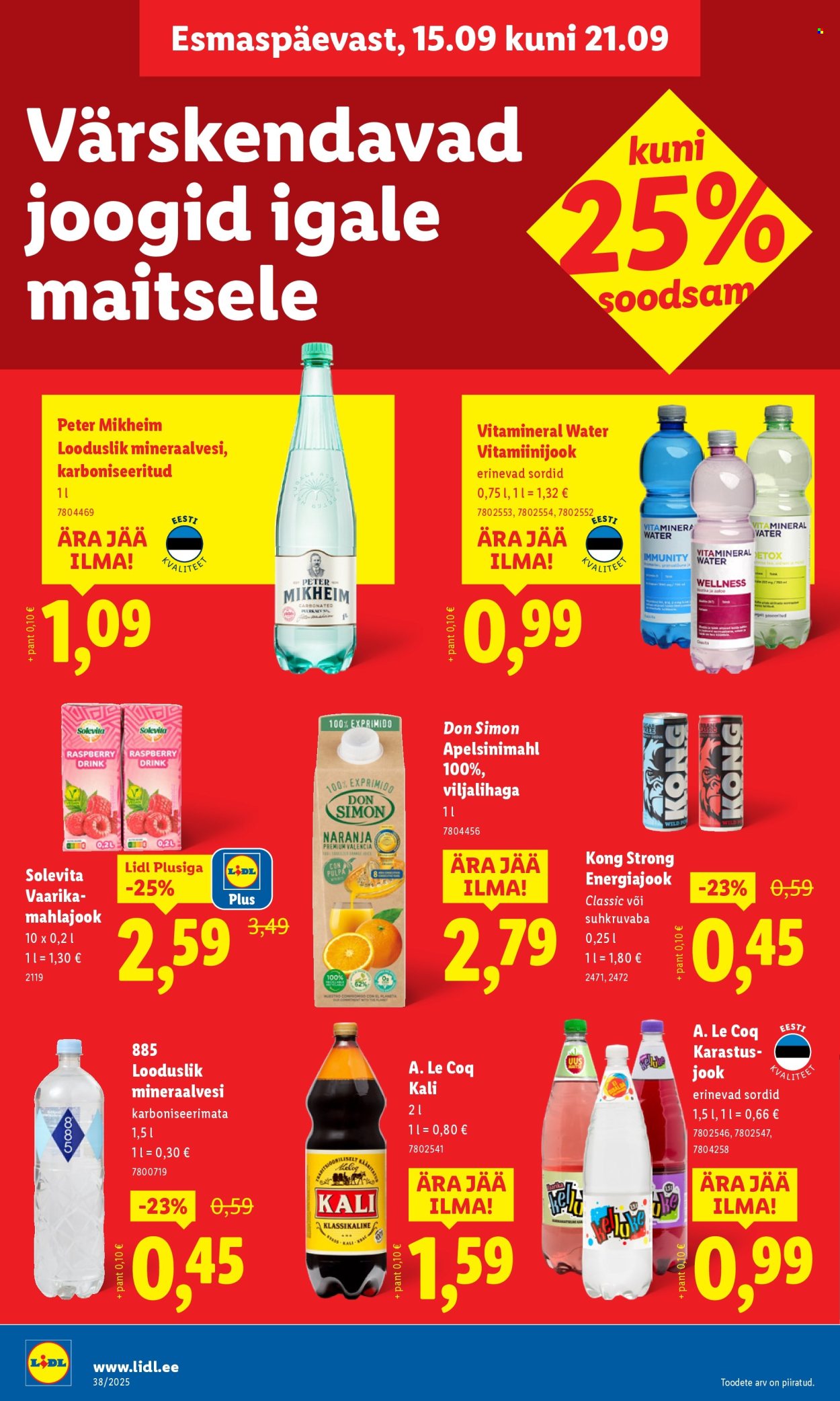 Lidl kliendileht - Kliendileht (15.09 - 21.09.2025)