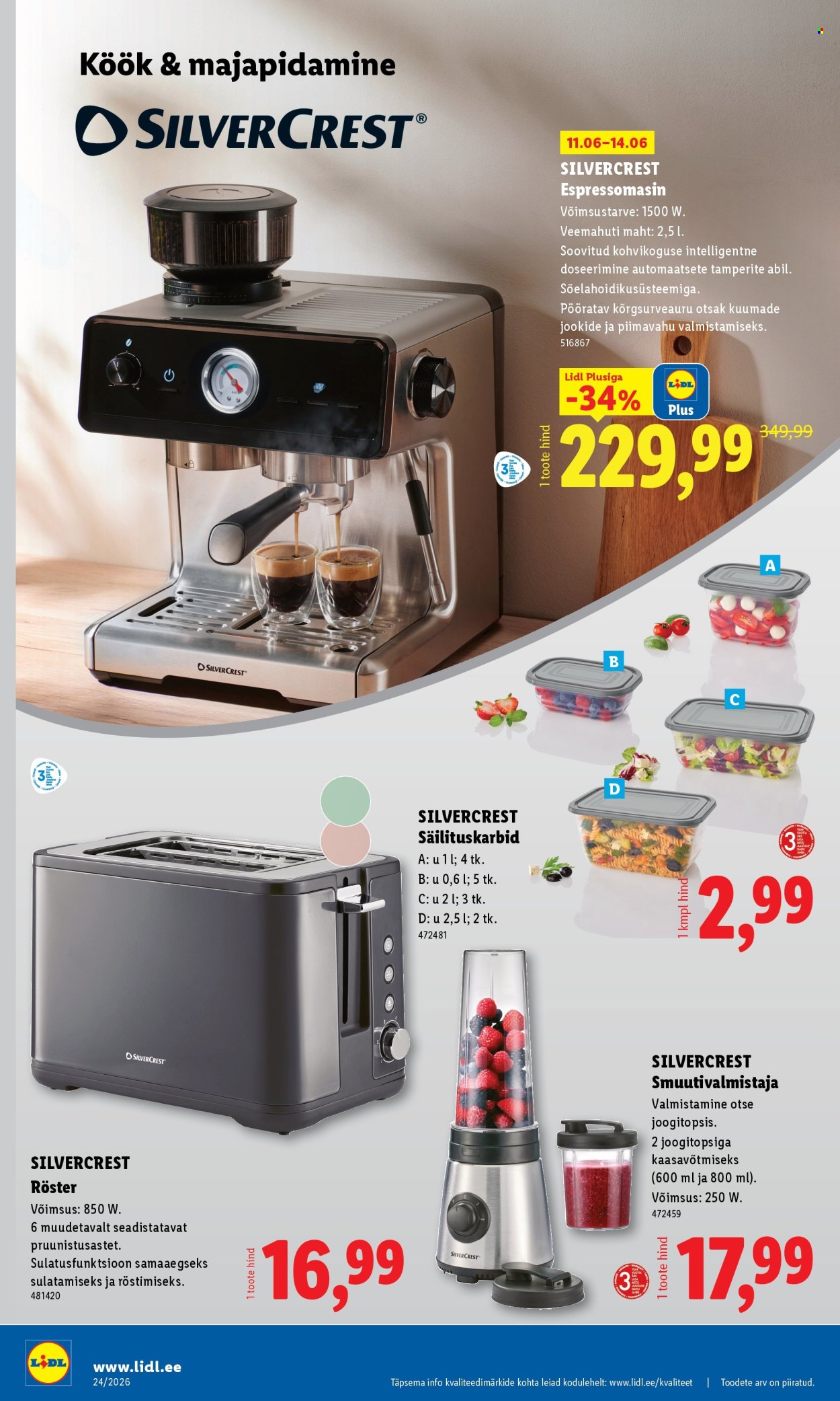 Lidl kliendileht - Tööstuskaupade pakkumised (8.06 - 14.06.2026)
