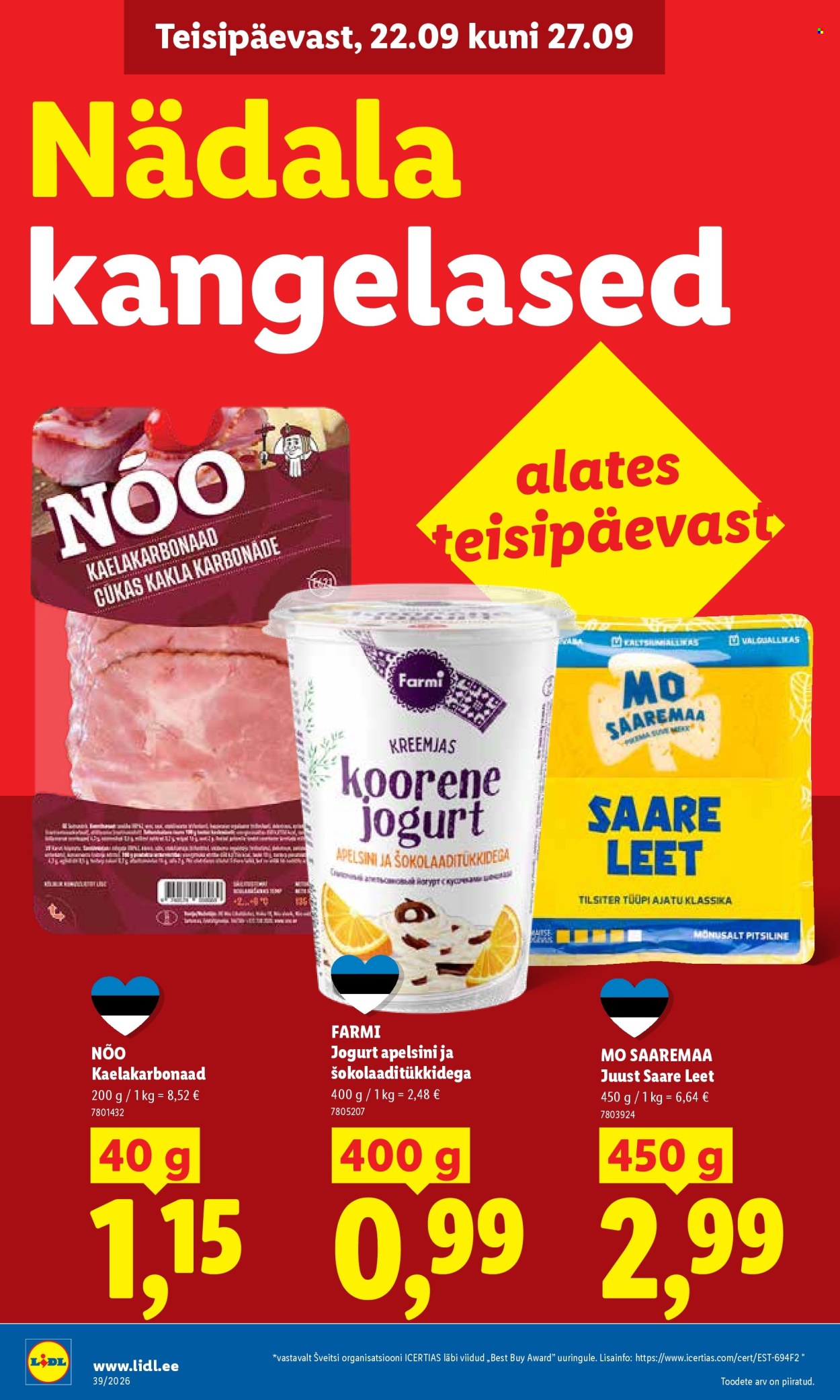 Lidl kliendileht (21.09 - 27.09.2026)