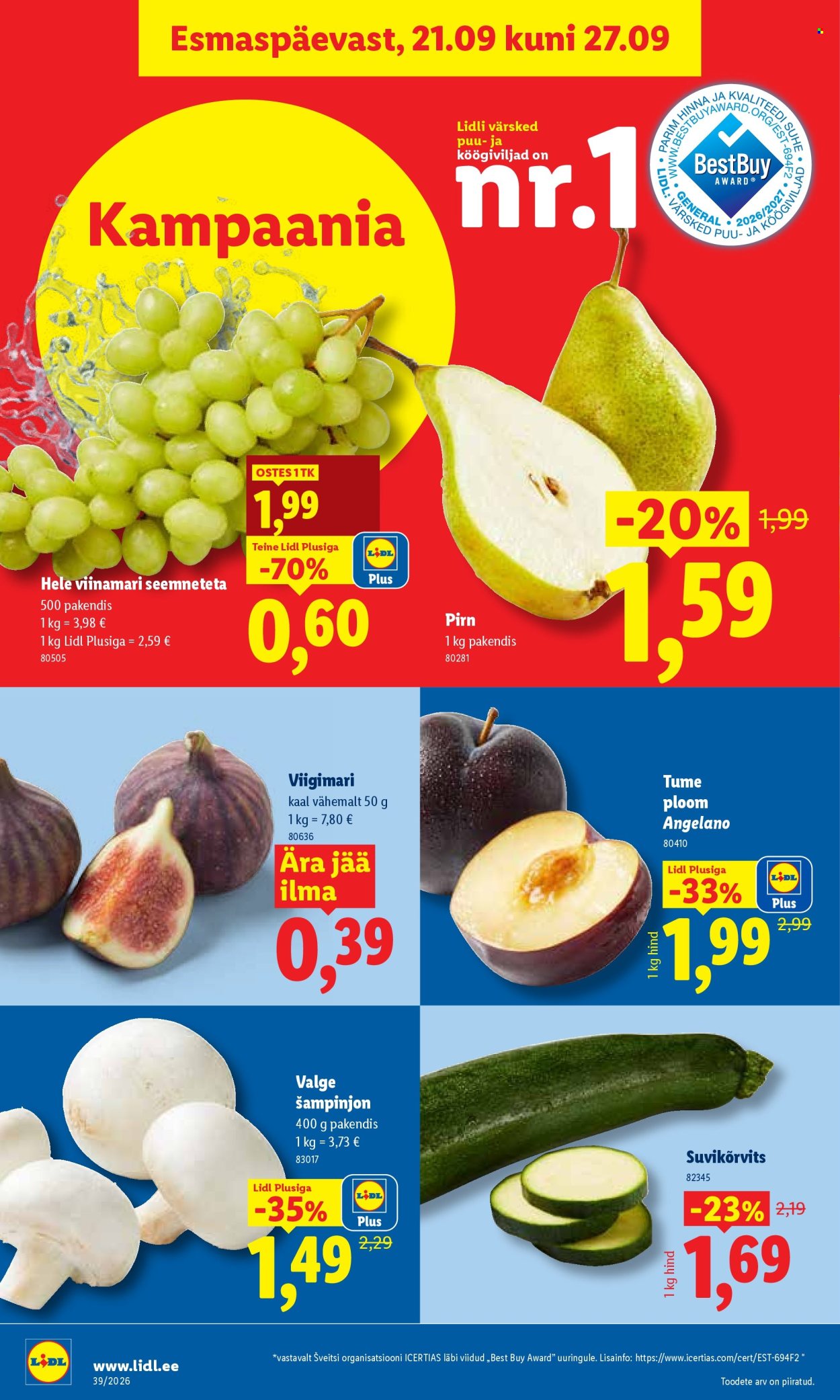 Lidl kliendileht (21.09 - 27.09.2026)