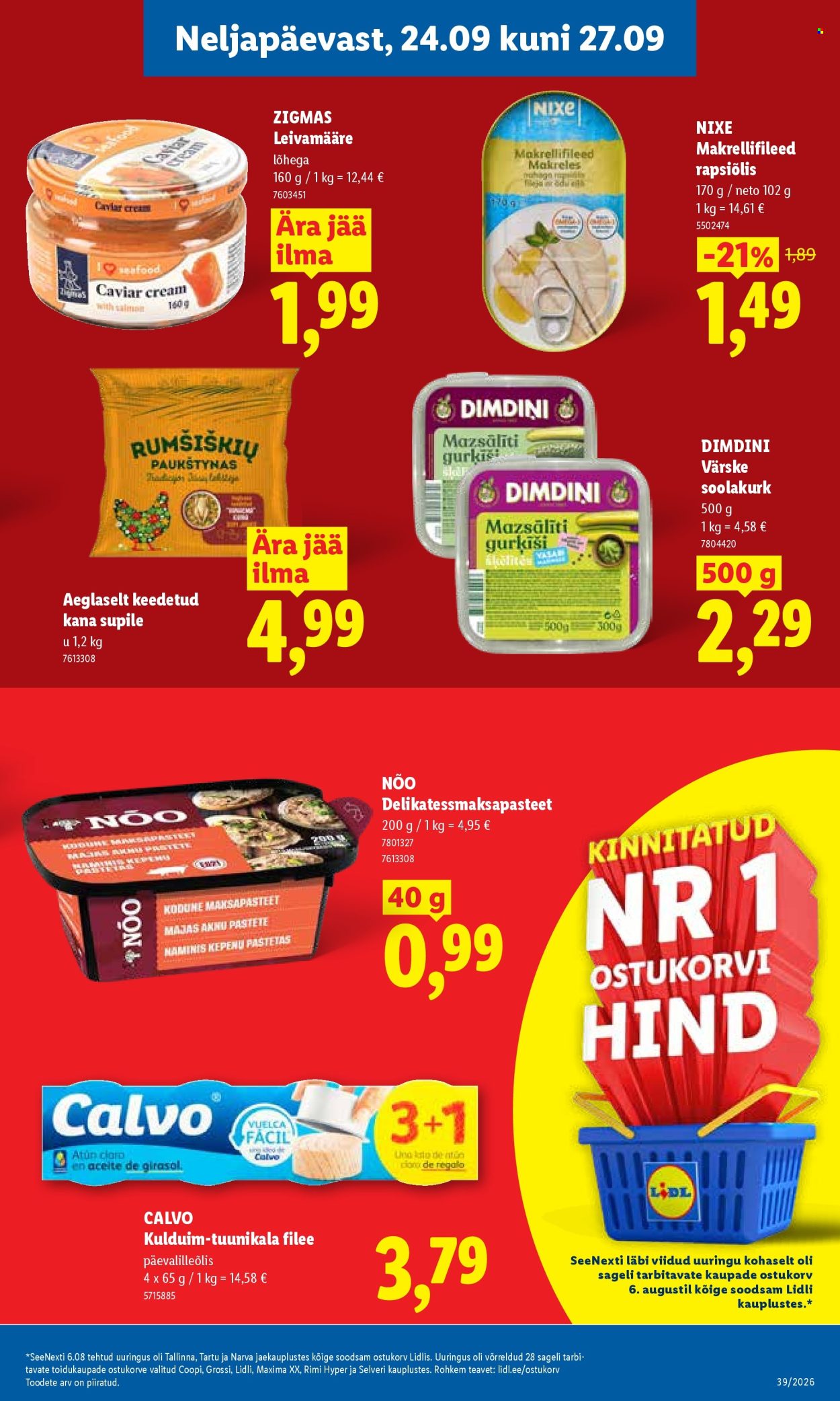 Lidl kliendileht (21.09 - 27.09.2026)