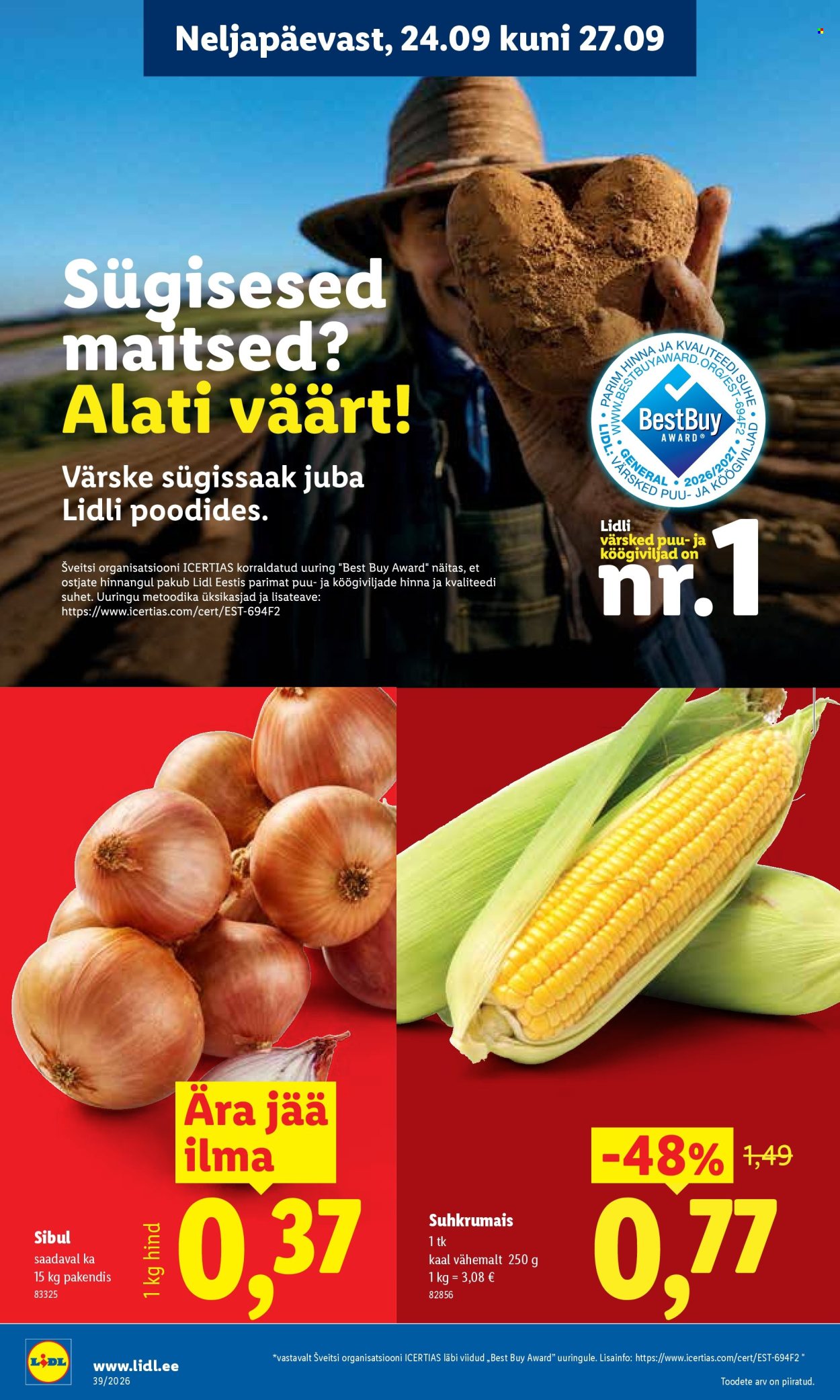 Lidl kliendileht (21.09 - 27.09.2026)