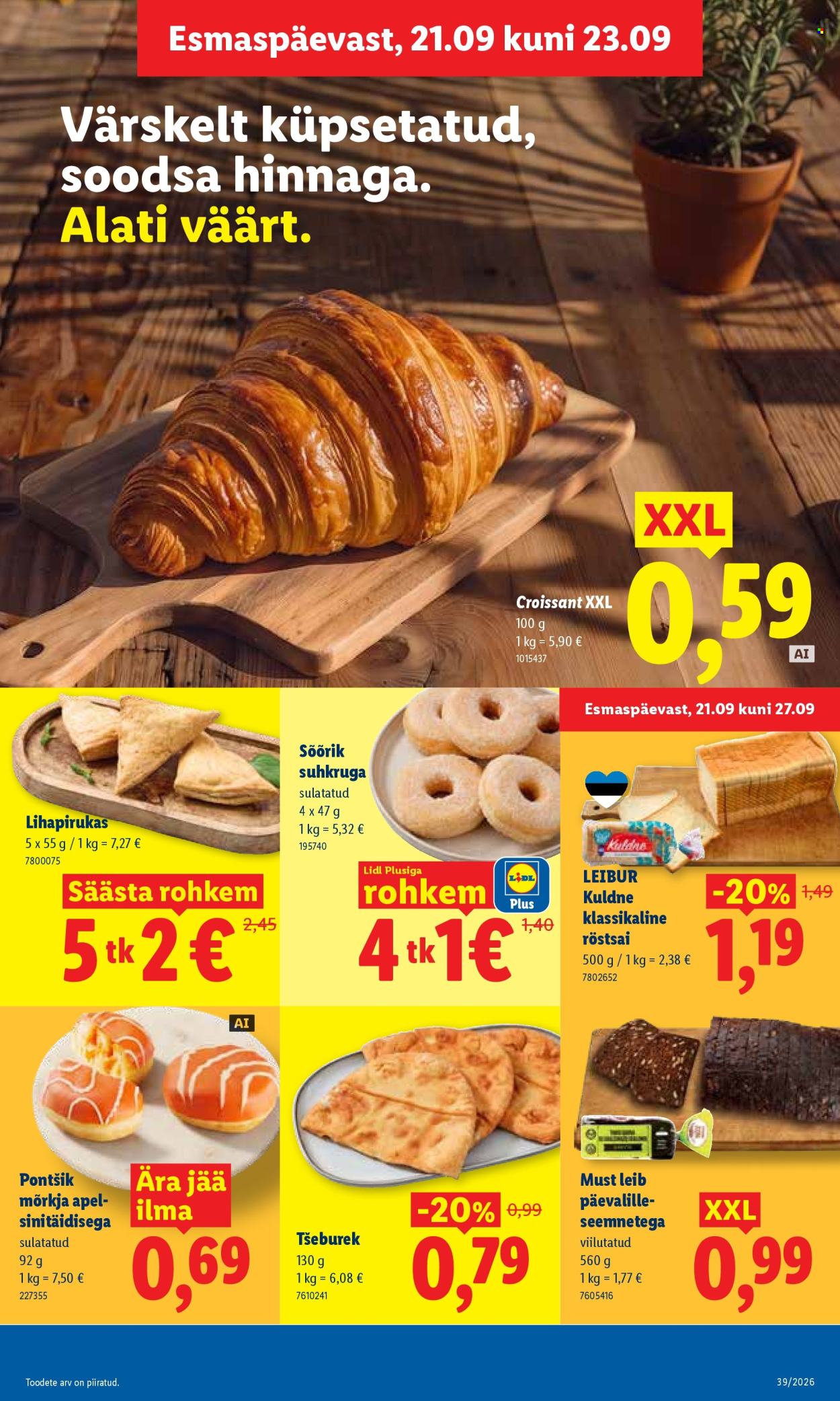 Lidl kliendileht (21.09 - 27.09.2026)