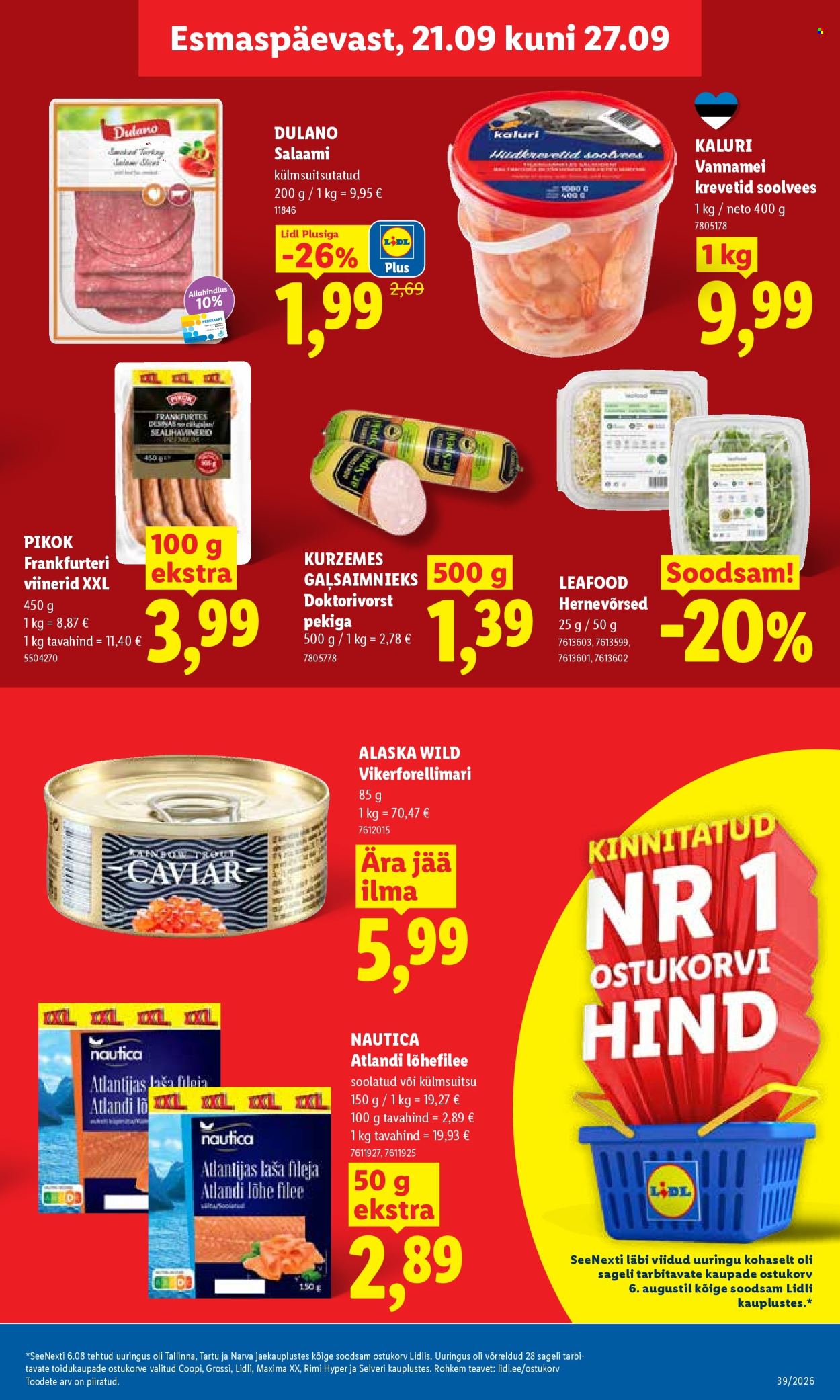 Lidl kliendileht (21.09 - 27.09.2026)