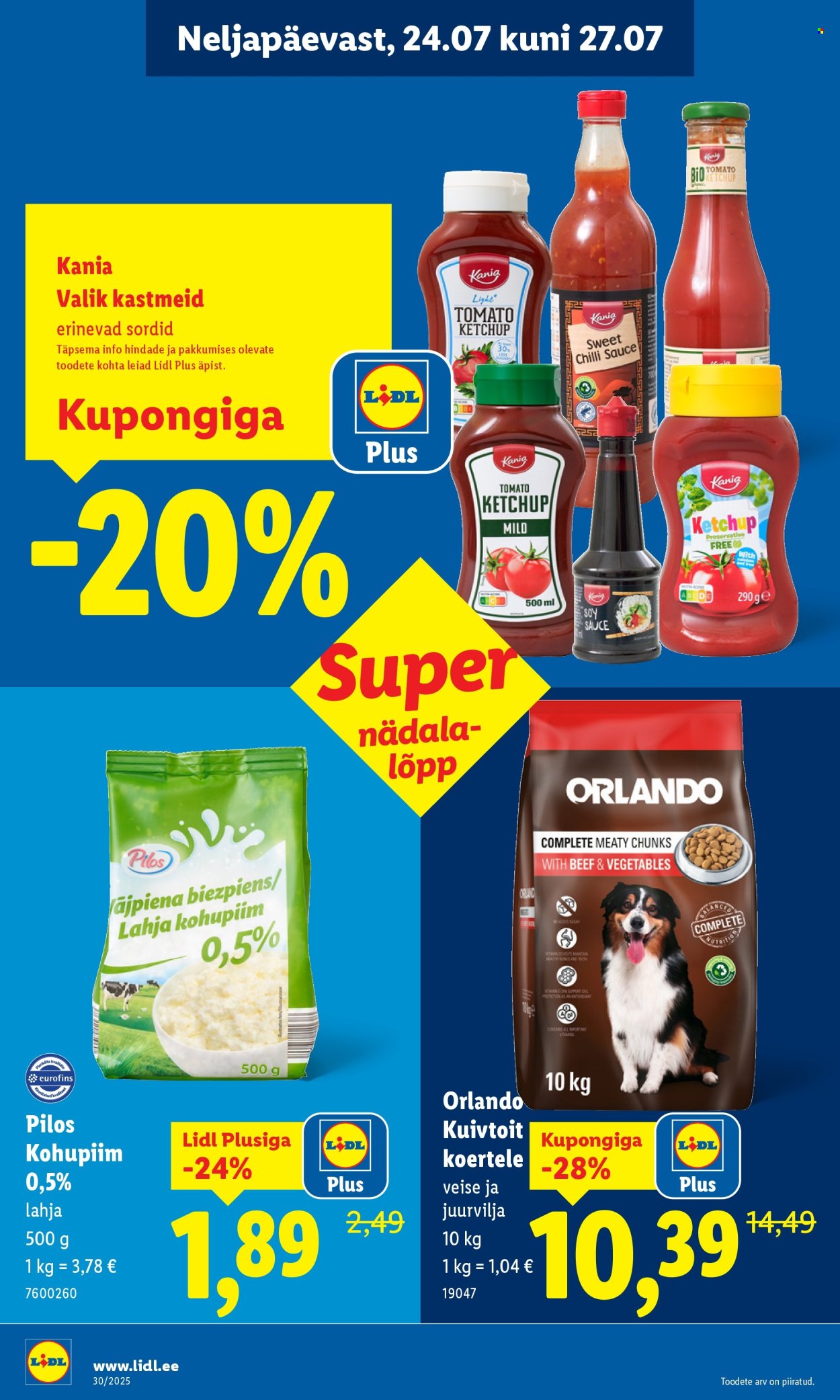 Lidl kliendileht - Nädalalõpu pakkumised (24.07 - 27.07.2025)