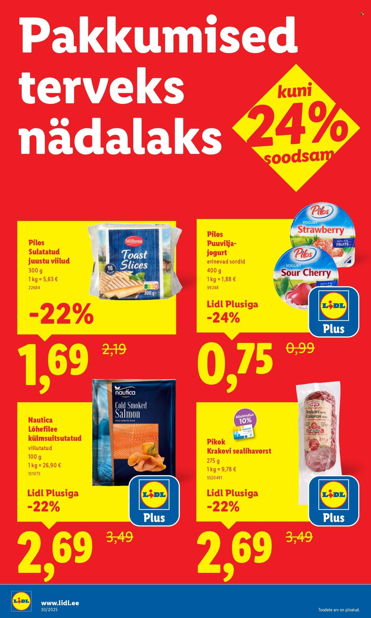 Lidl kliendileht - Nädalalõpu pakkumised (24.07 - 27.07.2025)