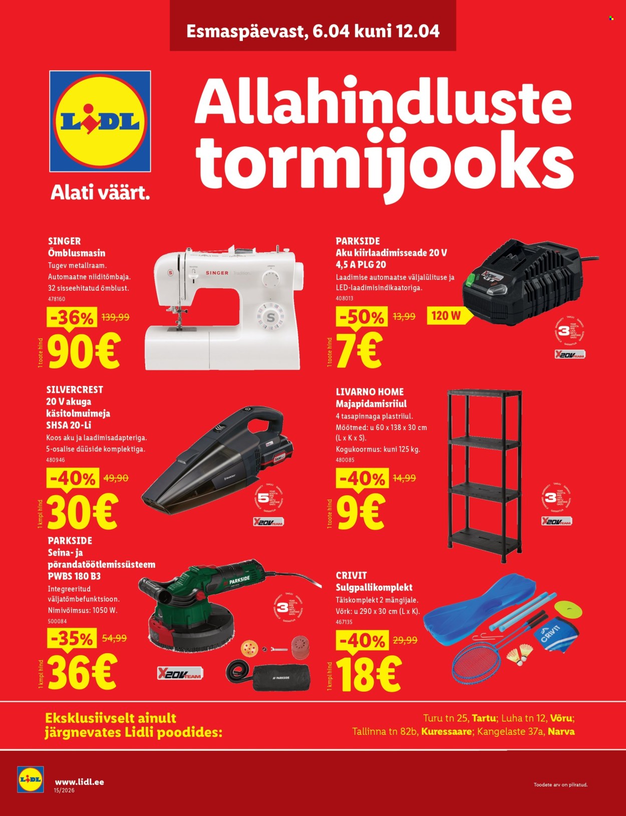 Lidl kliendileht - Allahindluste tormijooks (6.04 - 12.04.2026)