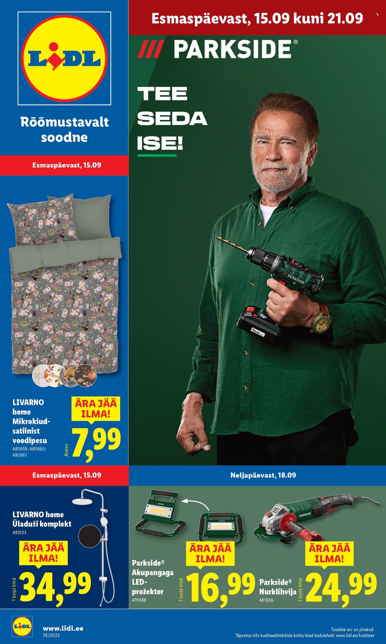 Lidl kliendileht - Tööstuskaupade pakkumised (15.09 - 21.09.2025)