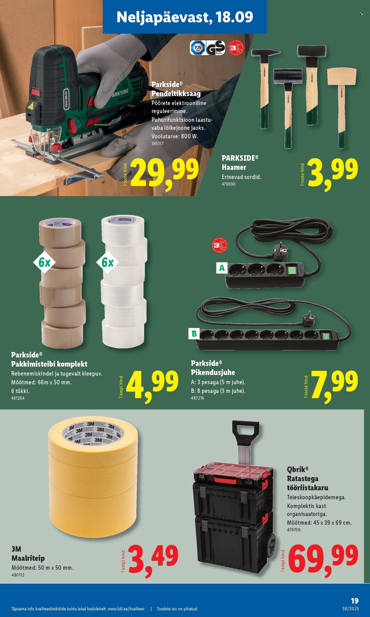 Lidl kliendileht - Tööstuskaupade pakkumised (15.09 - 21.09.2025)