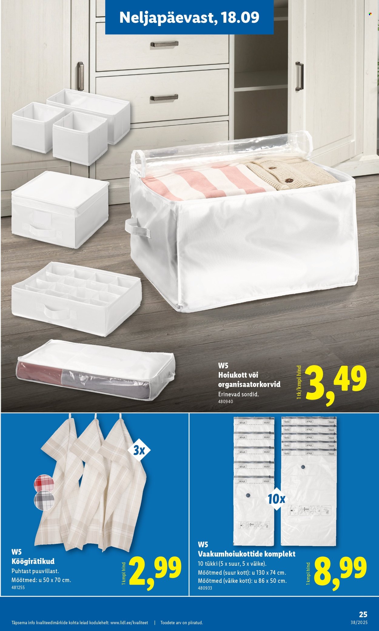Lidl kliendileht - Tööstuskaupade pakkumised (15.09 - 21.09.2025)