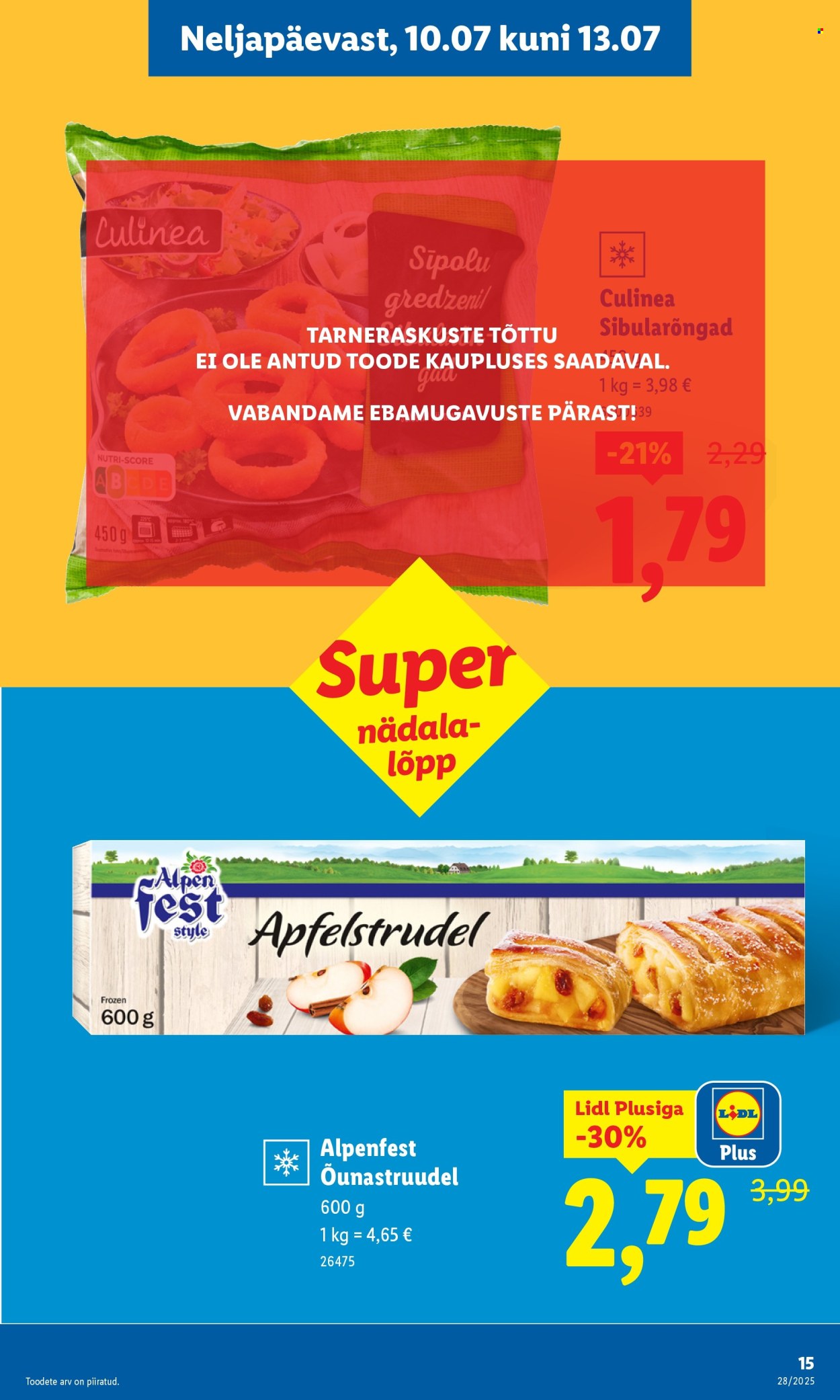 Lidl kliendileht - Nädalalõpu pakkumised (10.07 - 13.07.2025)