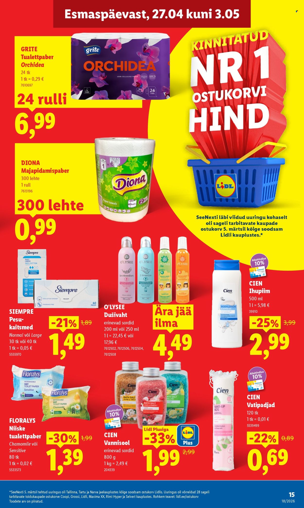 Lidl kliendileht - Kliendileht (27.04 - 3.05.2026)