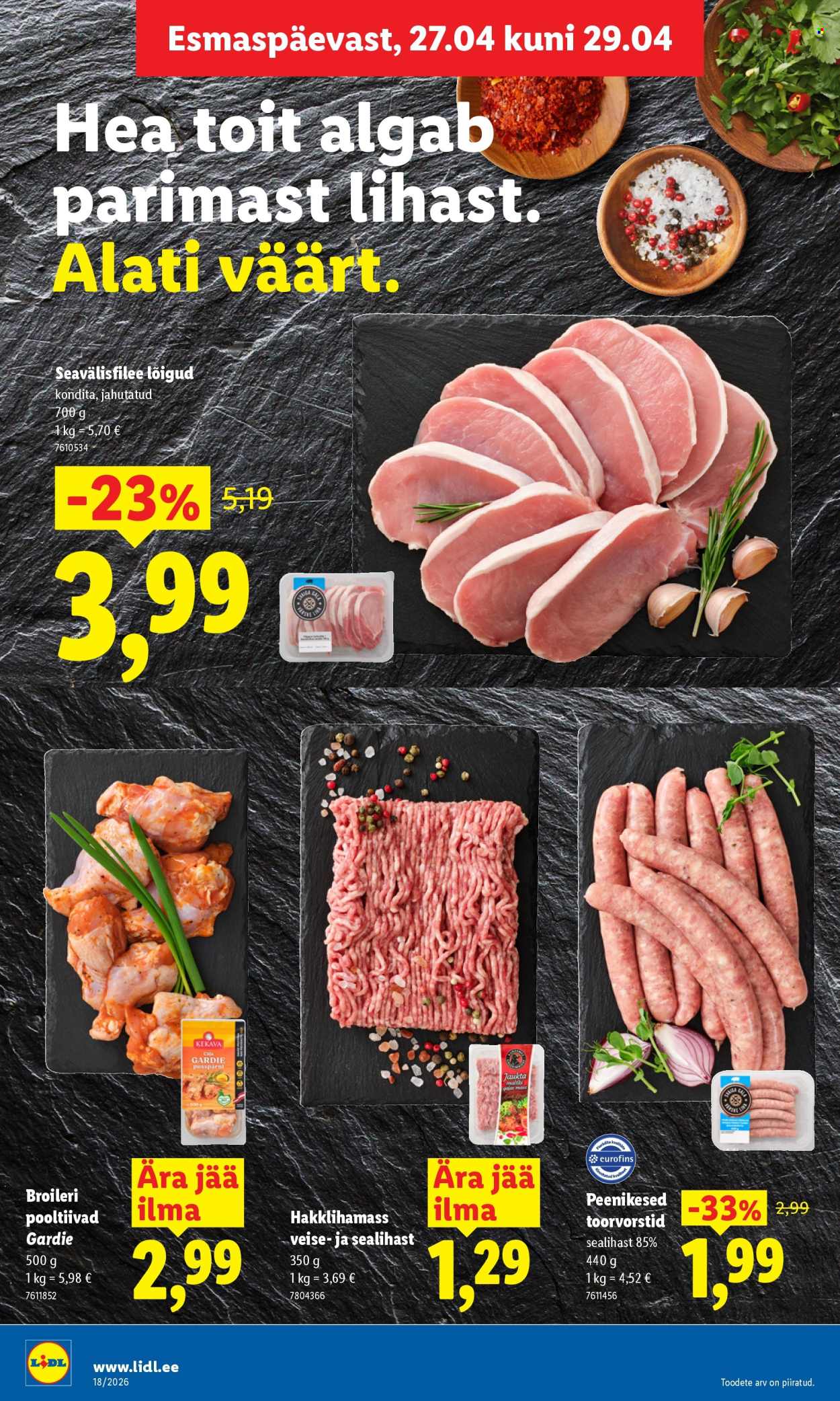 Lidl kliendileht - Kliendileht (27.04 - 3.05.2026)