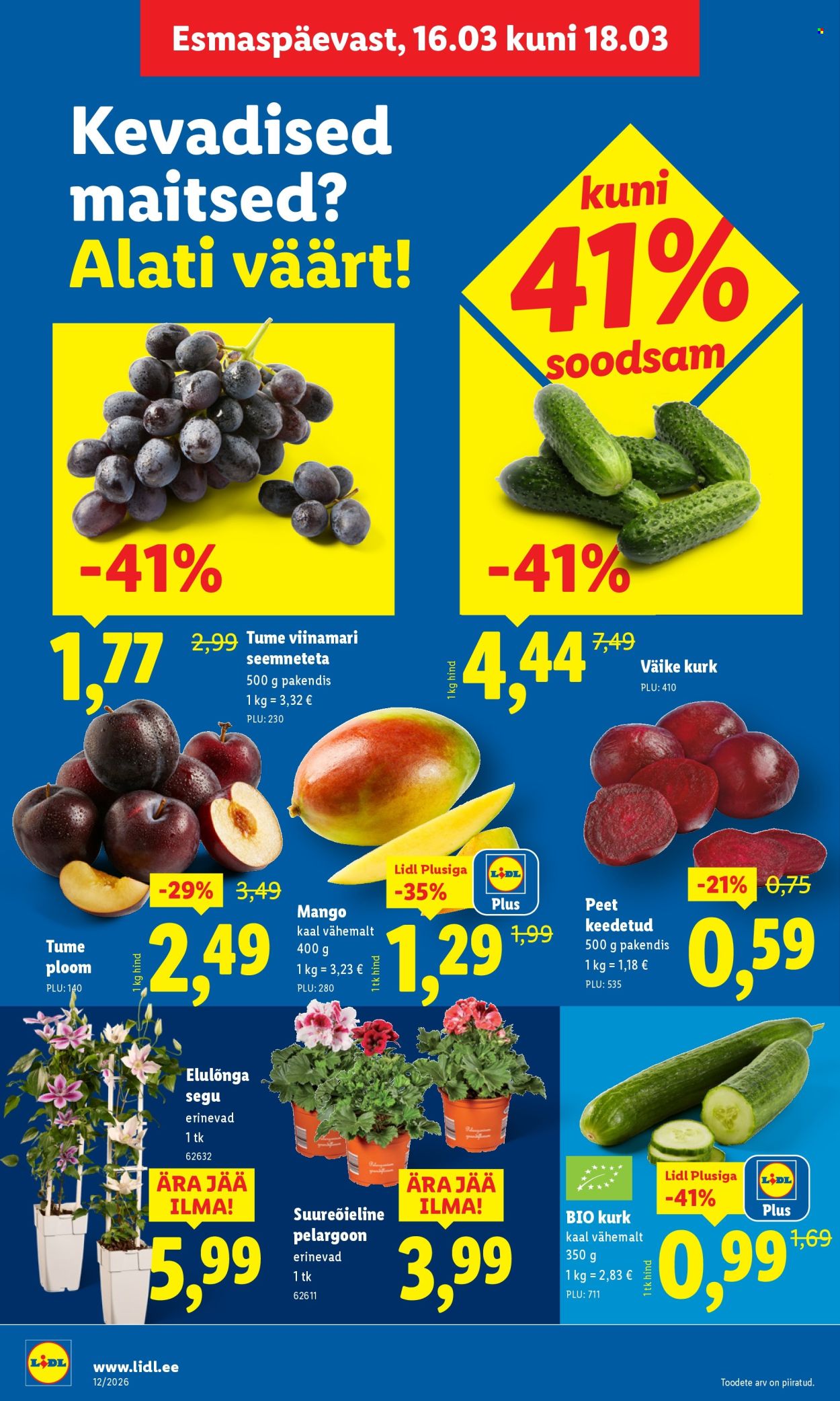 Lidl kliendileht - Kliendileht (16.03 - 22.03.2026)