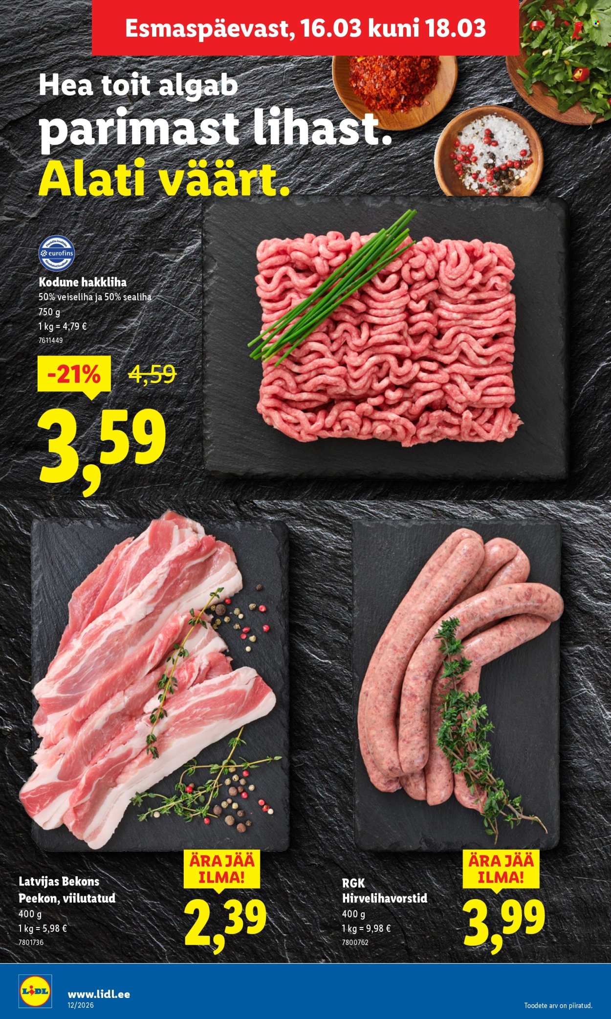 Lidl kliendileht - Kliendileht (16.03 - 22.03.2026)
