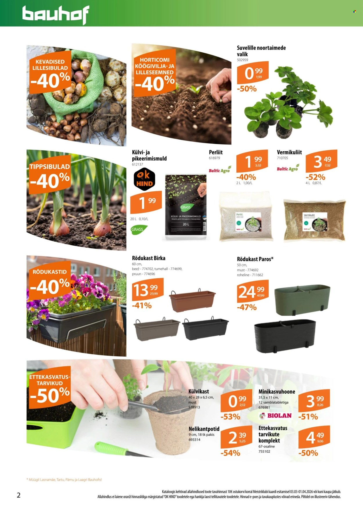 Bauhof kliendileht (3.03 - 1.04.2026)