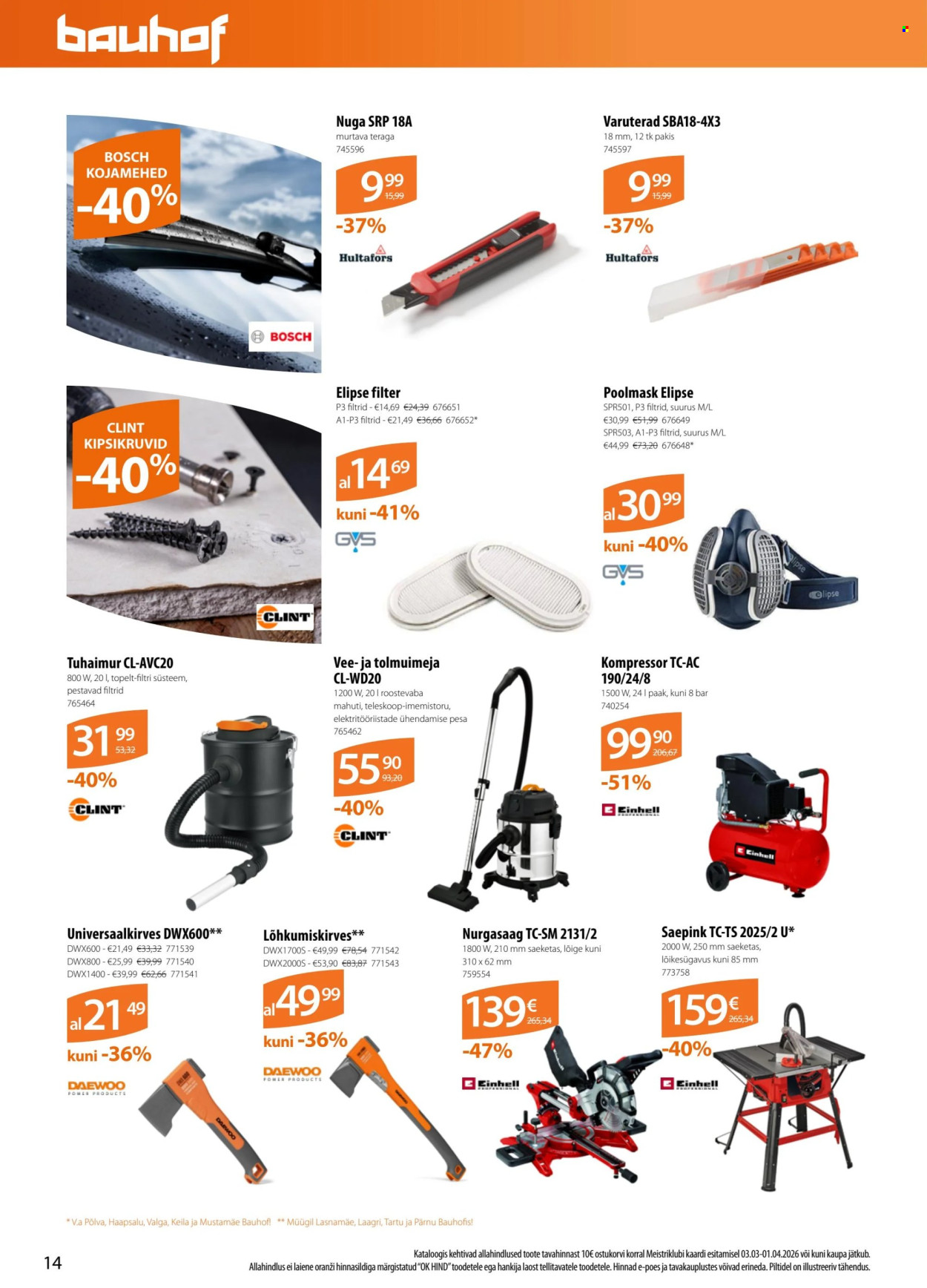 Bauhof kliendileht (3.03 - 1.04.2026)