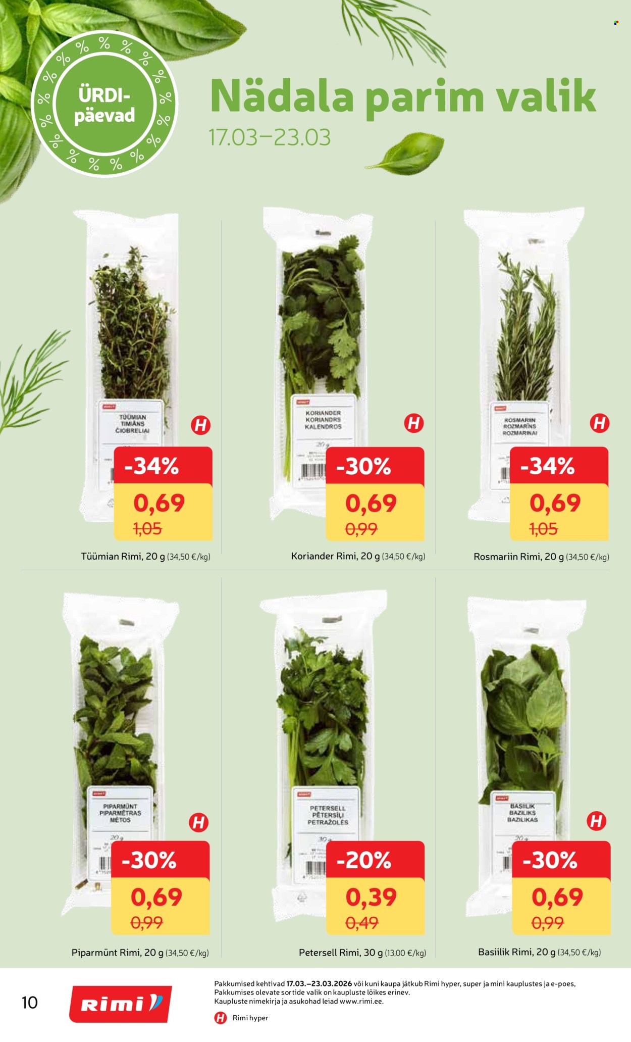 Rimi kliendileht - Kliendileht (17.03 - 23.03.2026)