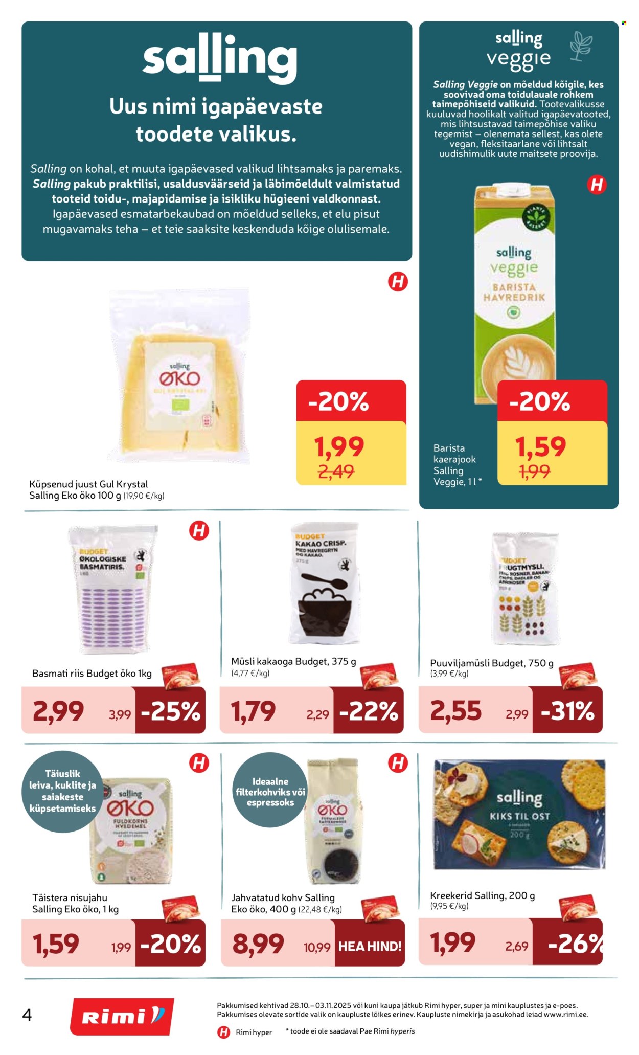 Rimi kliendileht - Kliendileht (28.10 - 3.11.2025)