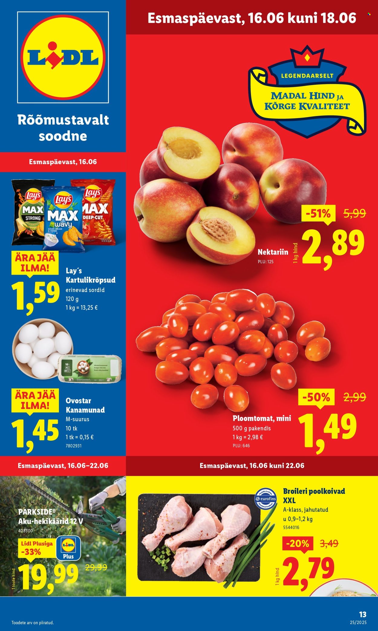 Lidl kliendileht - Nädalalõpu pakkumised (19.06 - 22.06.2025)
