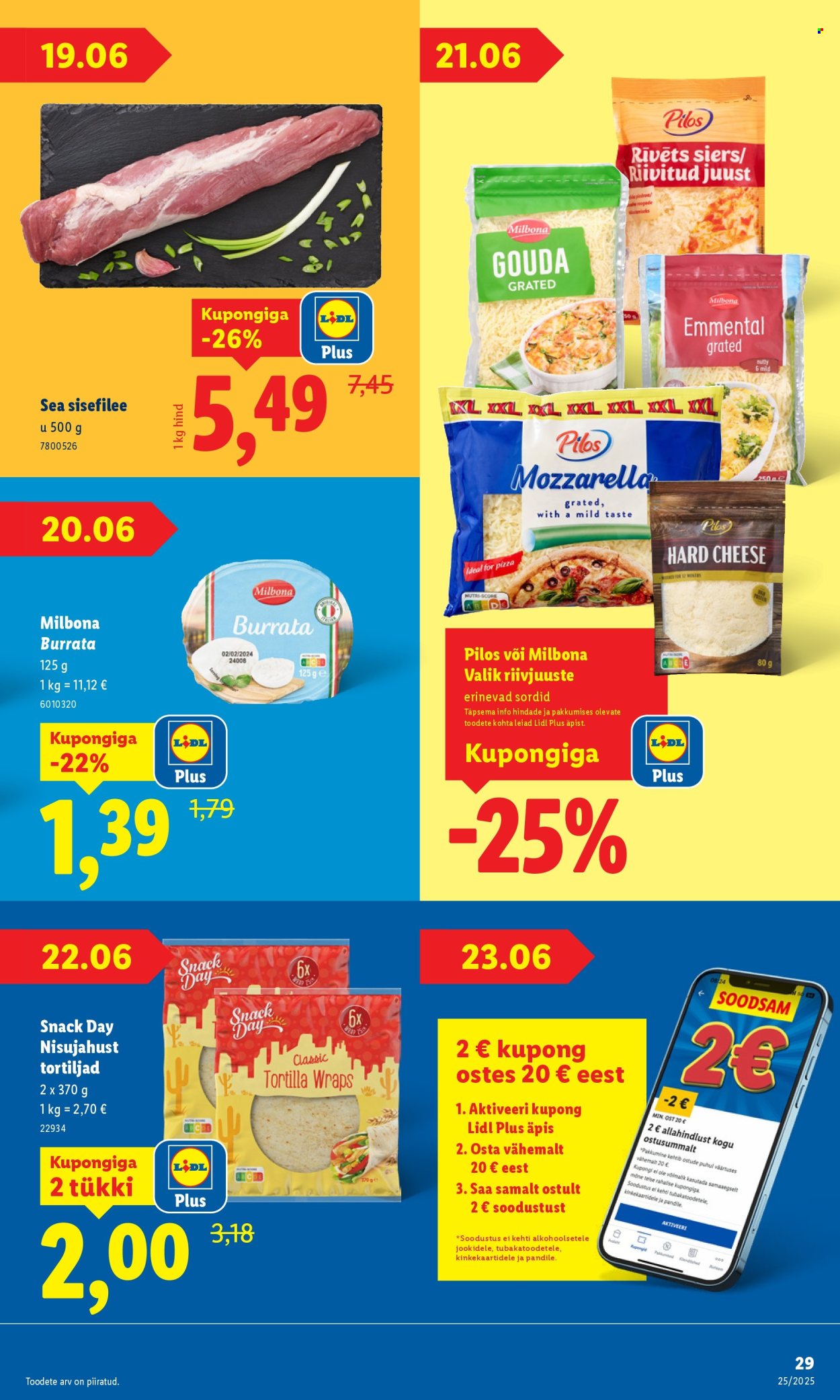 Lidl kliendileht - Nädalalõpu pakkumised (19.06 - 22.06.2025)