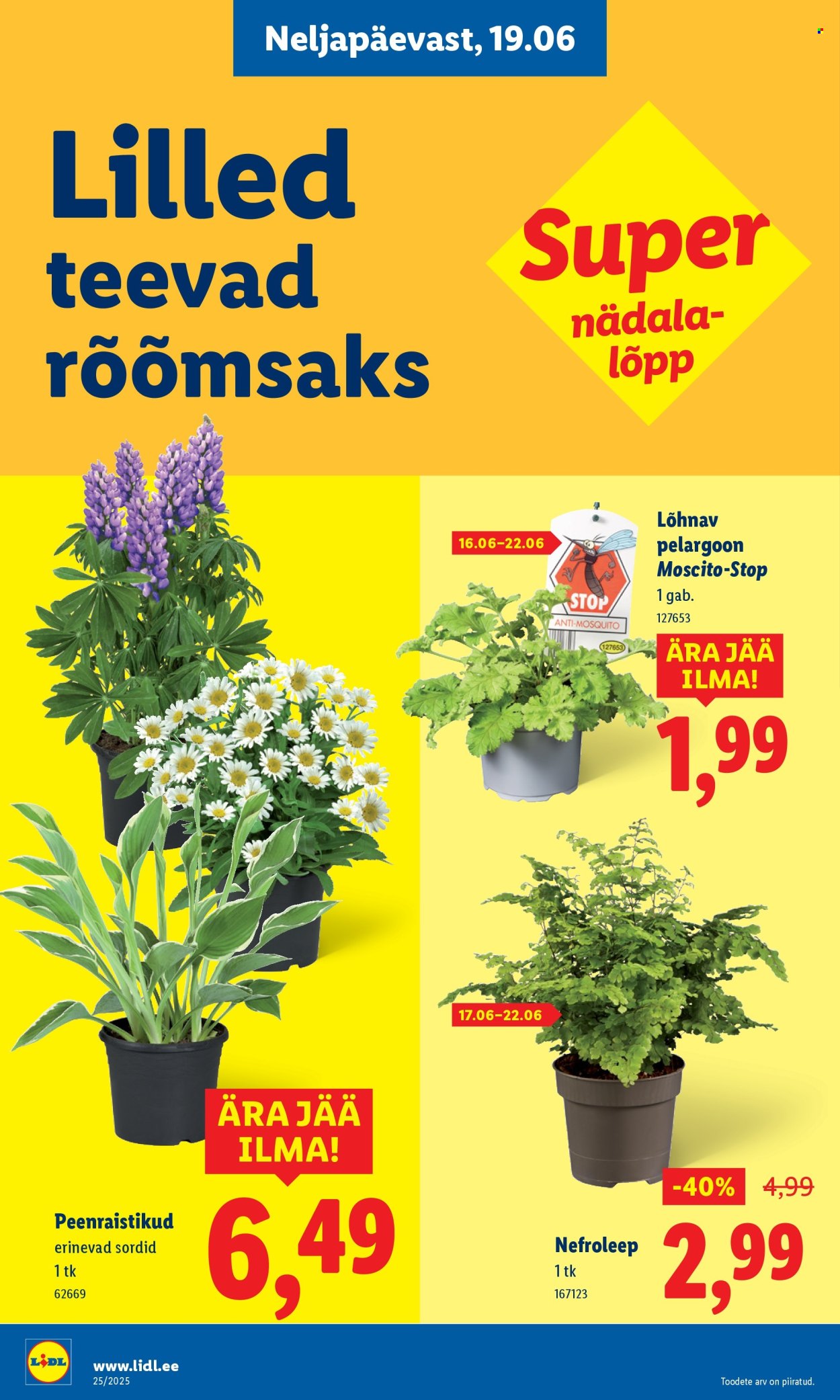 Lidl kliendileht - Nädalalõpu pakkumised (19.06 - 22.06.2025)