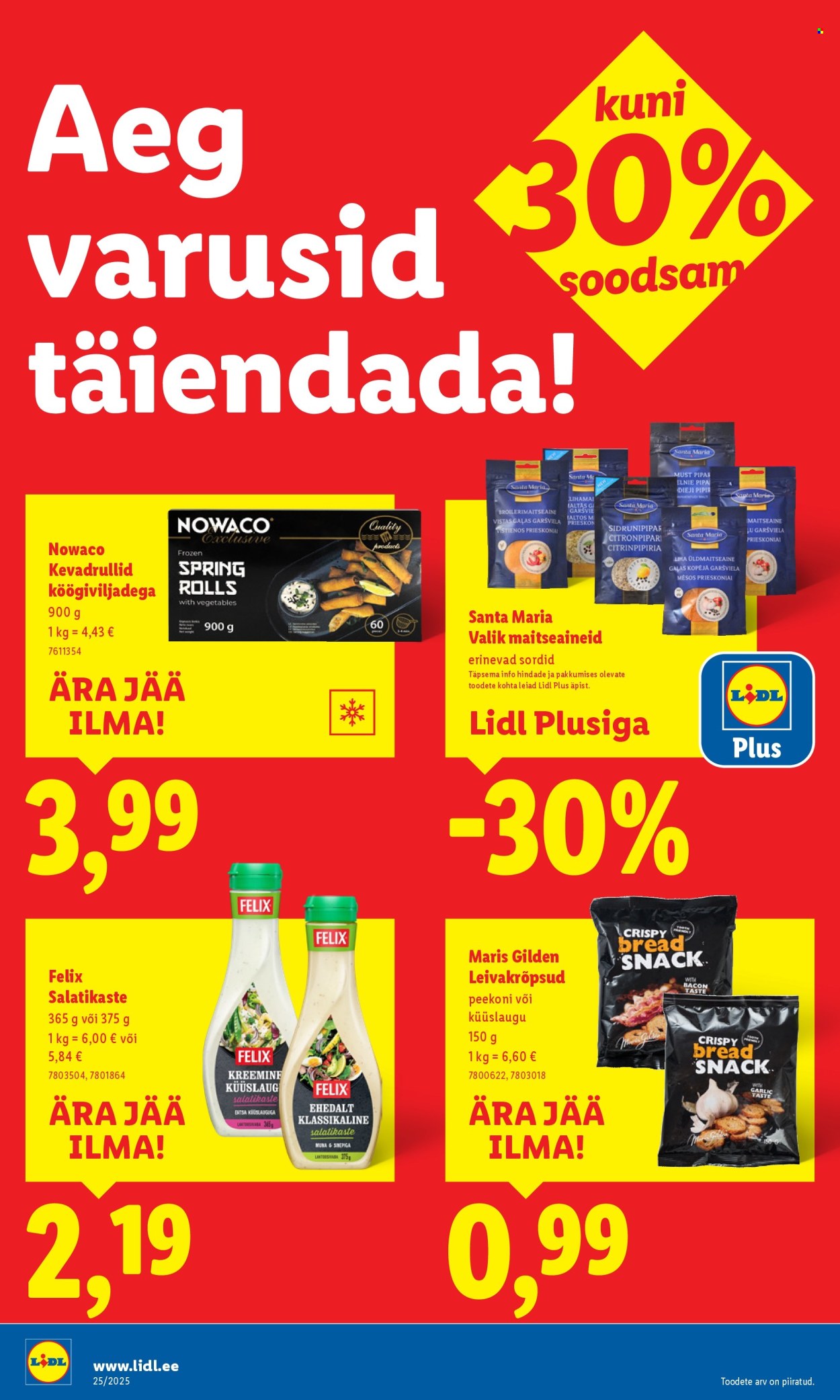 Lidl kliendileht - Nädalalõpu pakkumised (19.06 - 22.06.2025)