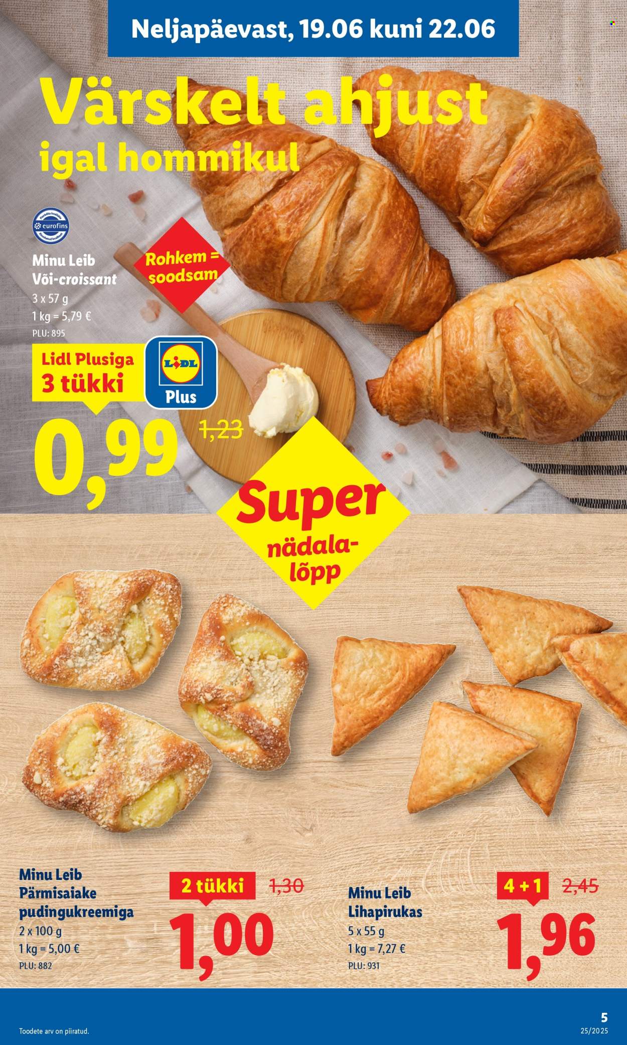 Lidl kliendileht - Nädalalõpu pakkumised (19.06 - 22.06.2025)