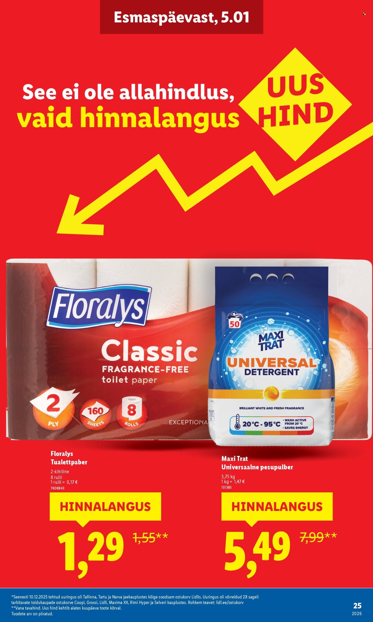 Lidl kliendileht - Suur hinnalangus (2.02 - 8.02.2026)