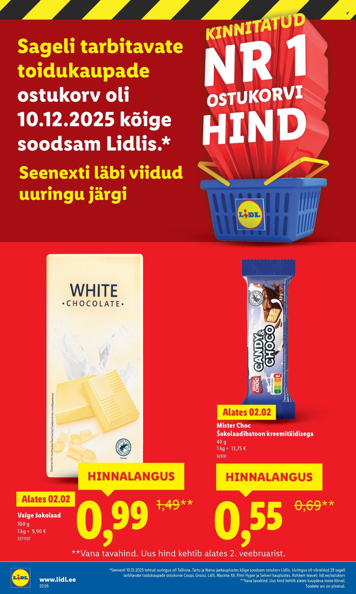 Lidl kliendileht - Suur hinnalangus (2.02 - 8.02.2026)