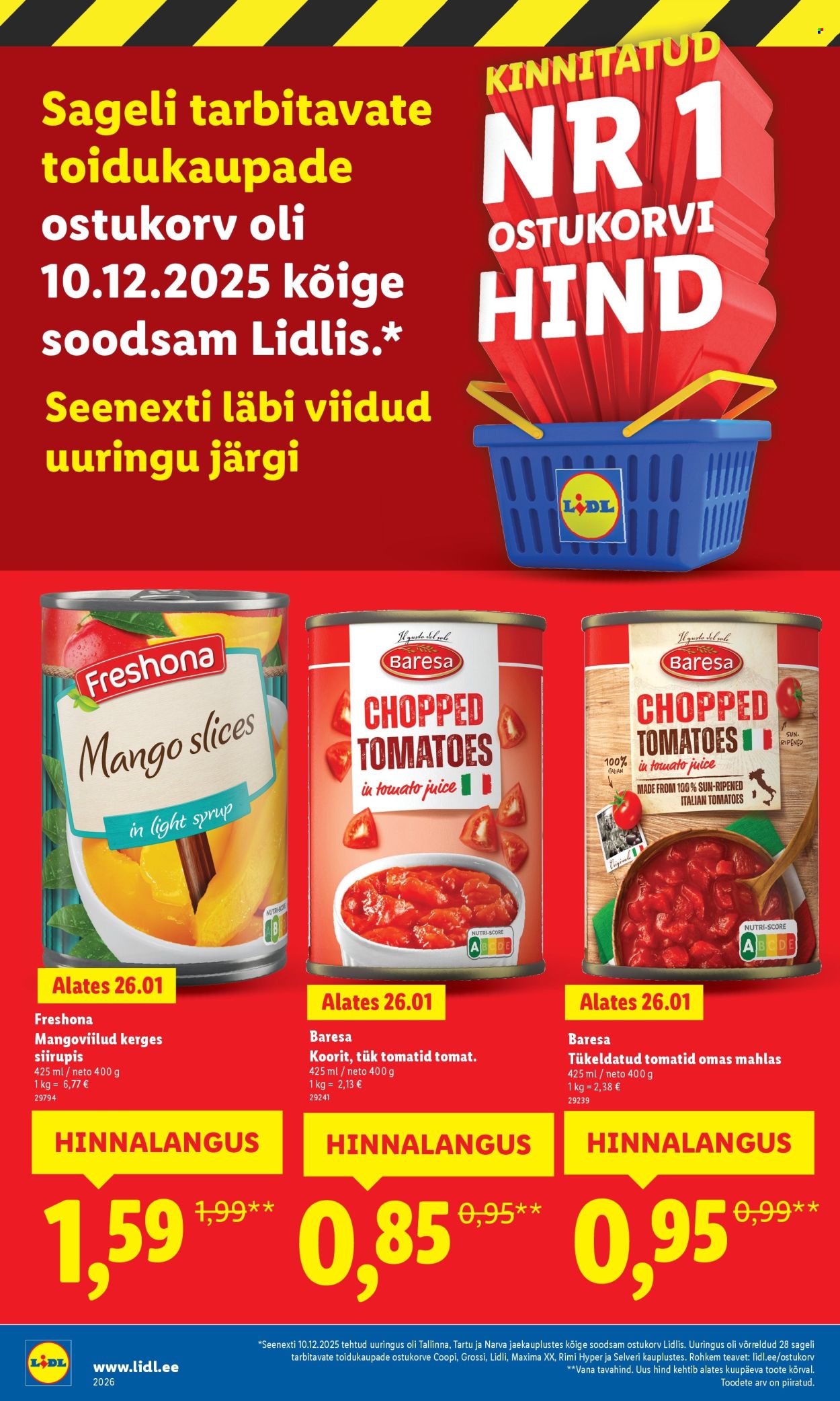 Lidl kliendileht - Suur hinnalangus (2.02 - 8.02.2026)