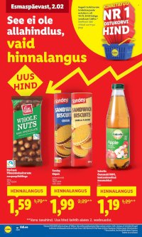 Lidl kliendileht - Suur hinnalangus (2.02 - 8.02.2026)