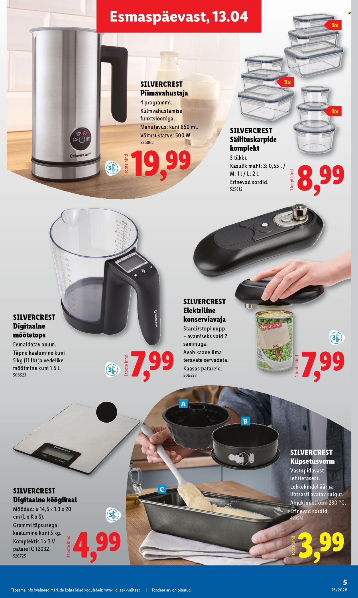 Lidl kliendileht - Tööstuskaupade pakkumised (13.04 - 19.04.2026)