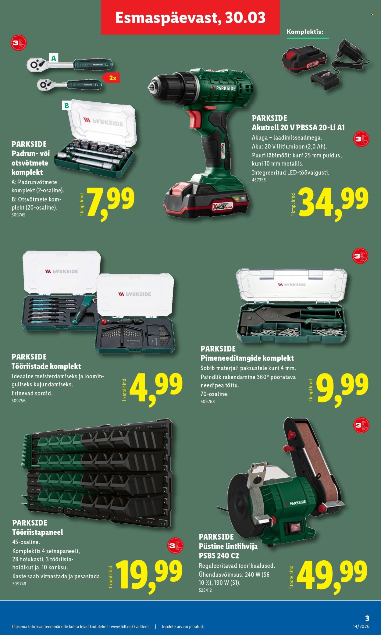 Lidl kliendileht - Tööstuskaupade pakkumised (30.03 - 5.04.2026)