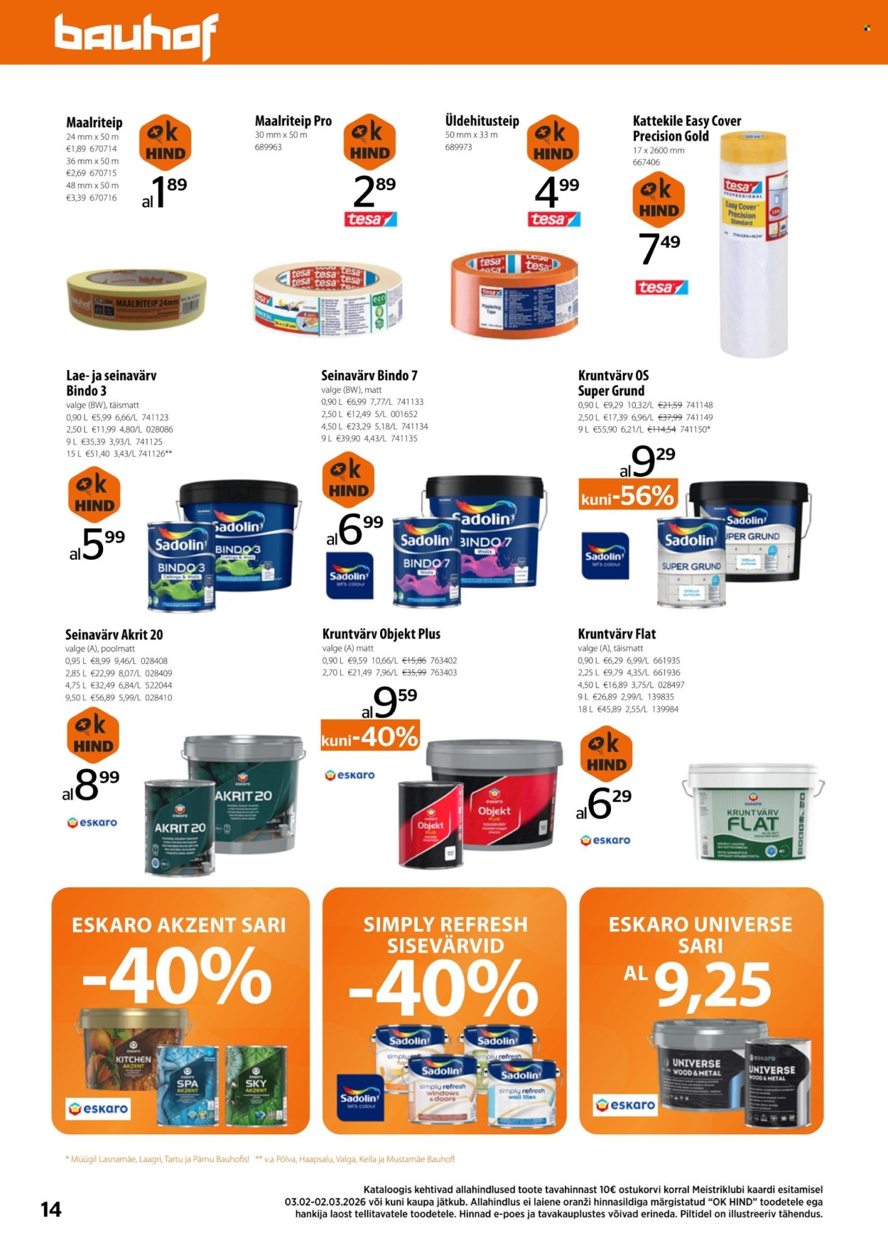 Bauhof kliendileht (3.02 - 2.03.2026)