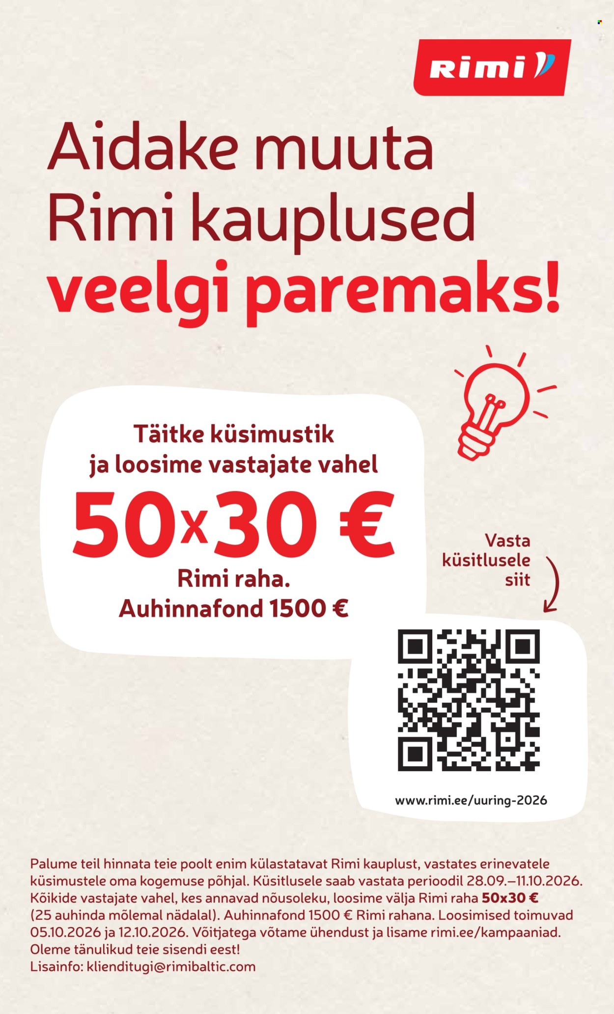 Rimi kliendileht (6.10 - 12.10.2026)