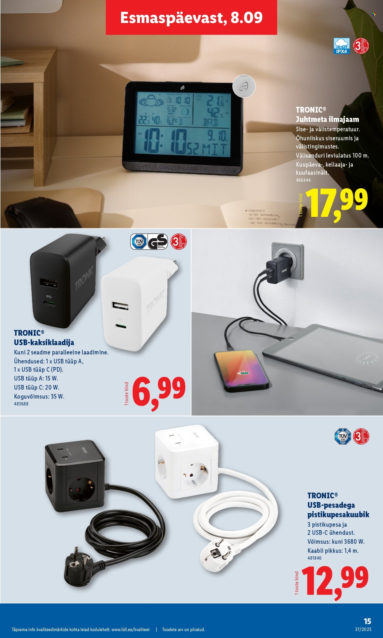 Lidl kliendileht - Tööstuskaupade pakkumised (8.09 - 14.09.2025)