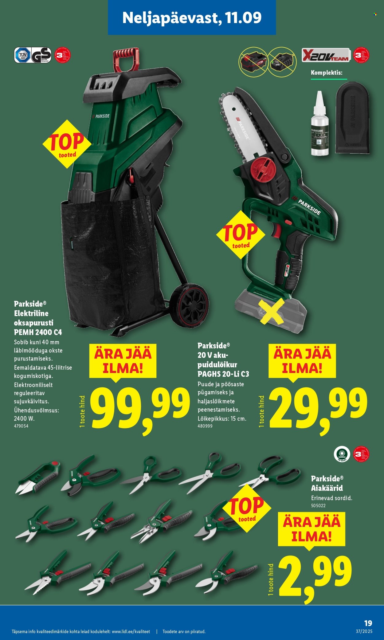 Lidl kliendileht - Tööstuskaupade pakkumised (8.09 - 14.09.2025)