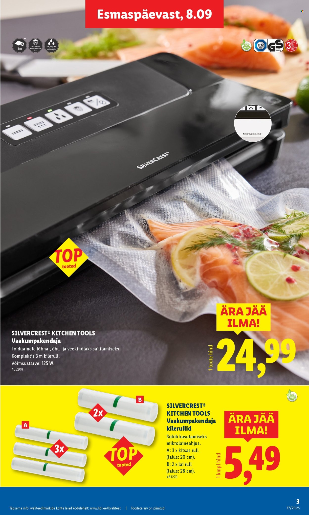 Lidl kliendileht - Tööstuskaupade pakkumised (8.09 - 14.09.2025)