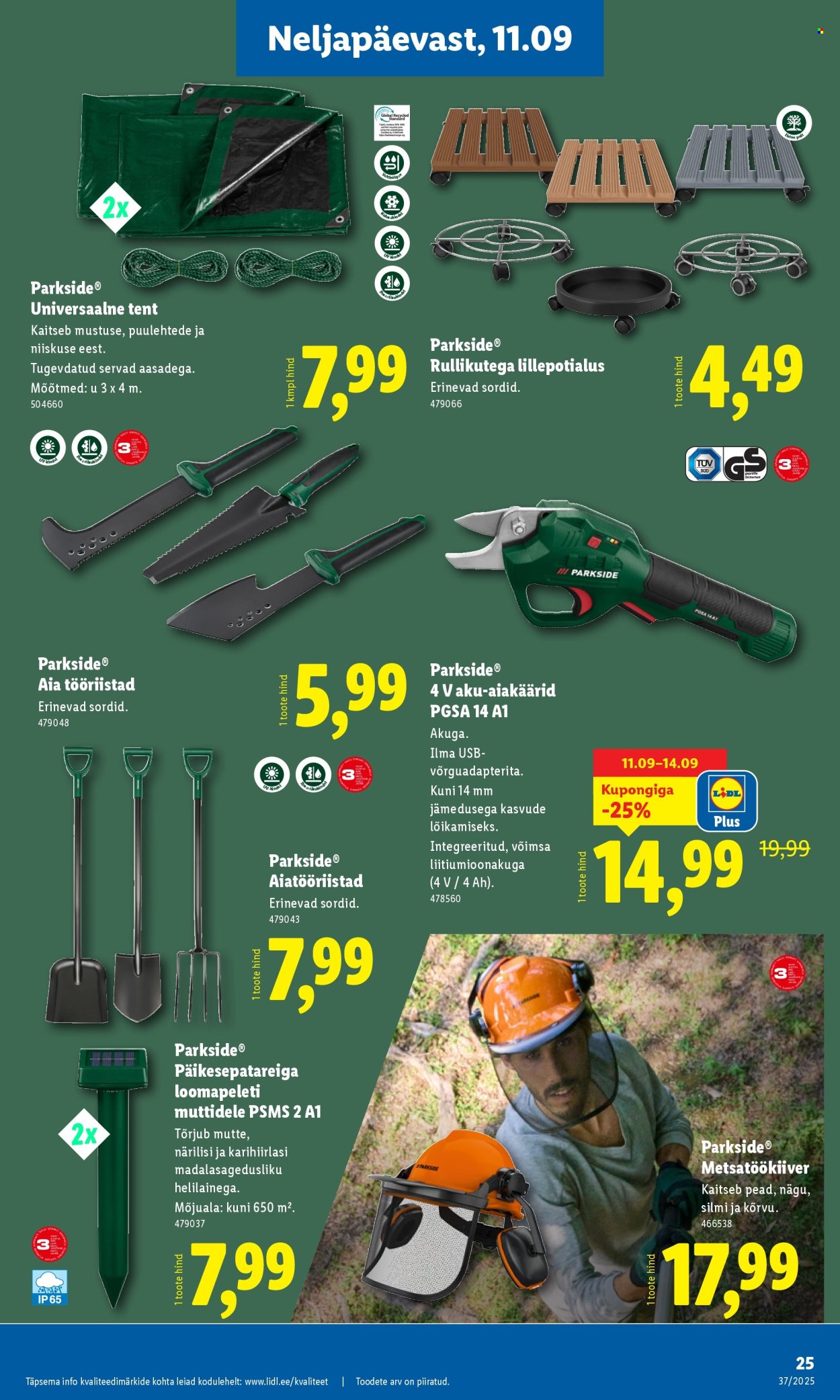 Lidl kliendileht - Tööstuskaupade pakkumised (8.09 - 14.09.2025)
