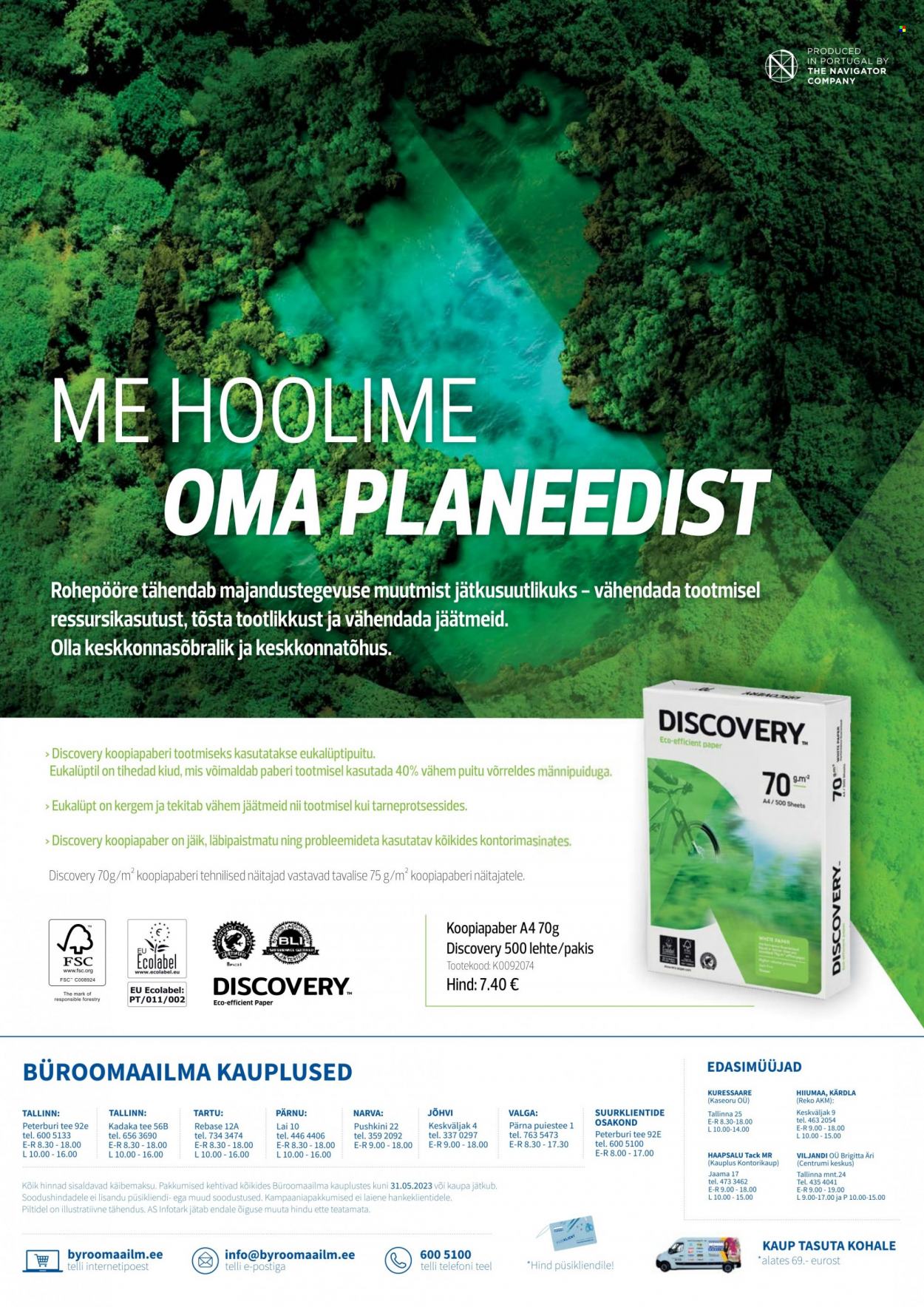 Büroomaailm kliendileht