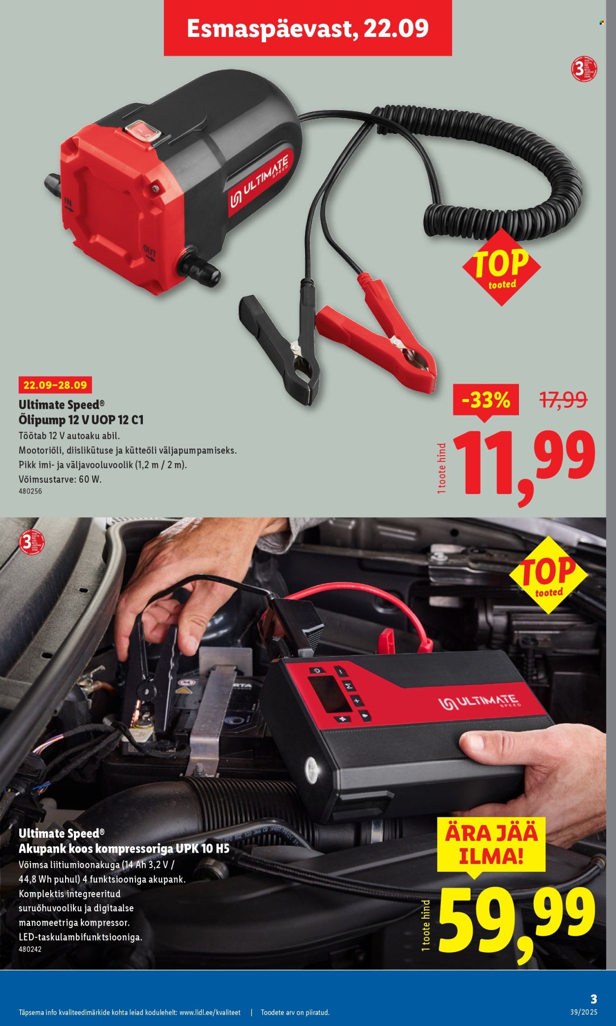 Lidl kliendileht - Tööstuskaupade pakkumised (22.09 - 28.09.2025)