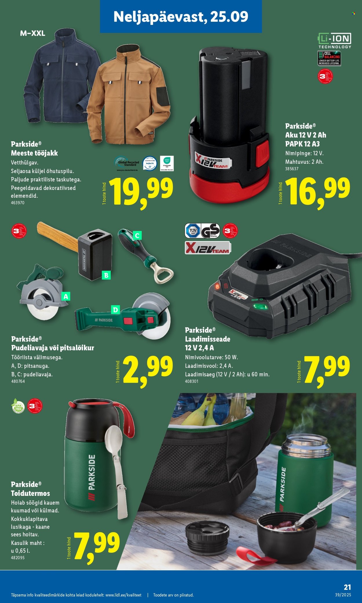 Lidl kliendileht - Tööstuskaupade pakkumised (22.09 - 28.09.2025)