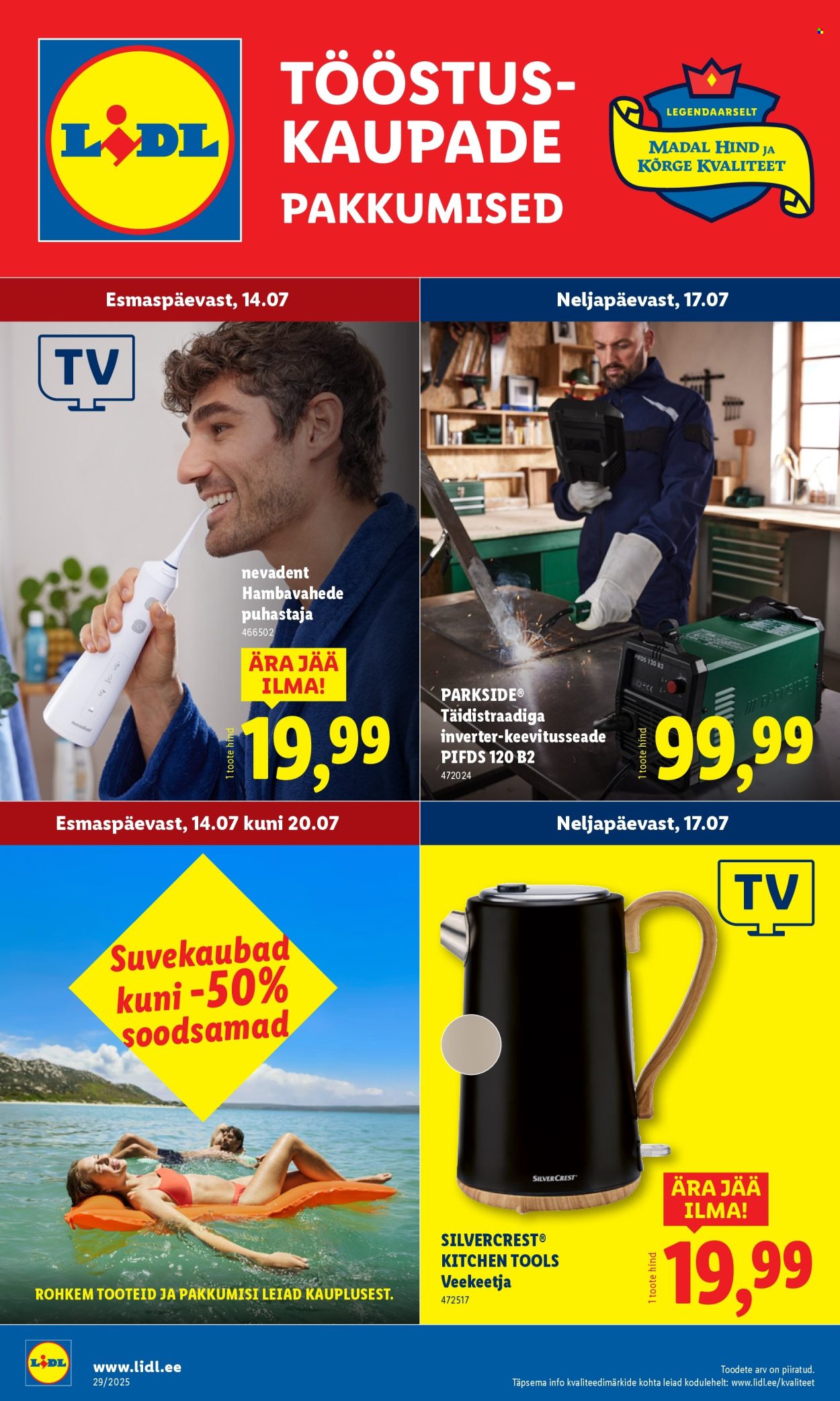 Lidl kliendileht - Tööstuskaupade pakkumised (14.07 - 20.07.2025)